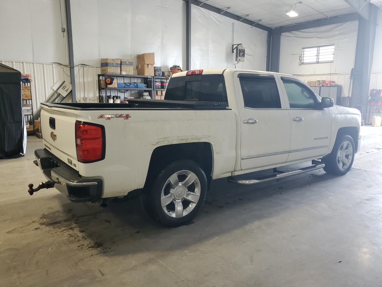 2015 Chevrolet Silverado K1500 Ltz White vin: 3GCUKSEC6FG519259 Damage: Right Bed Side, Broken, Replacement Required