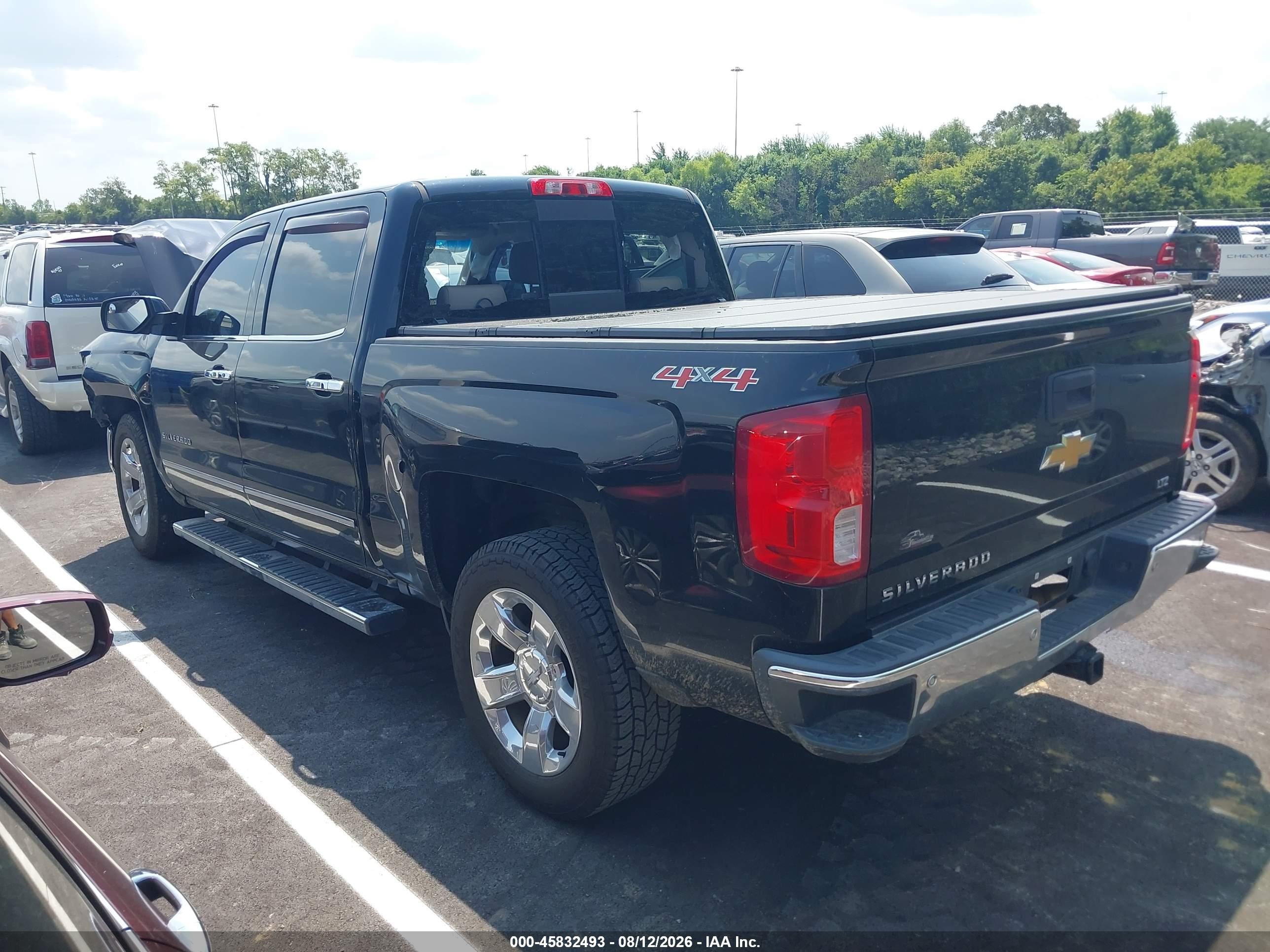 2017 Chevrolet Silverado 1500 Ltz Черный vin: 3GCUKSEC6HG293534
