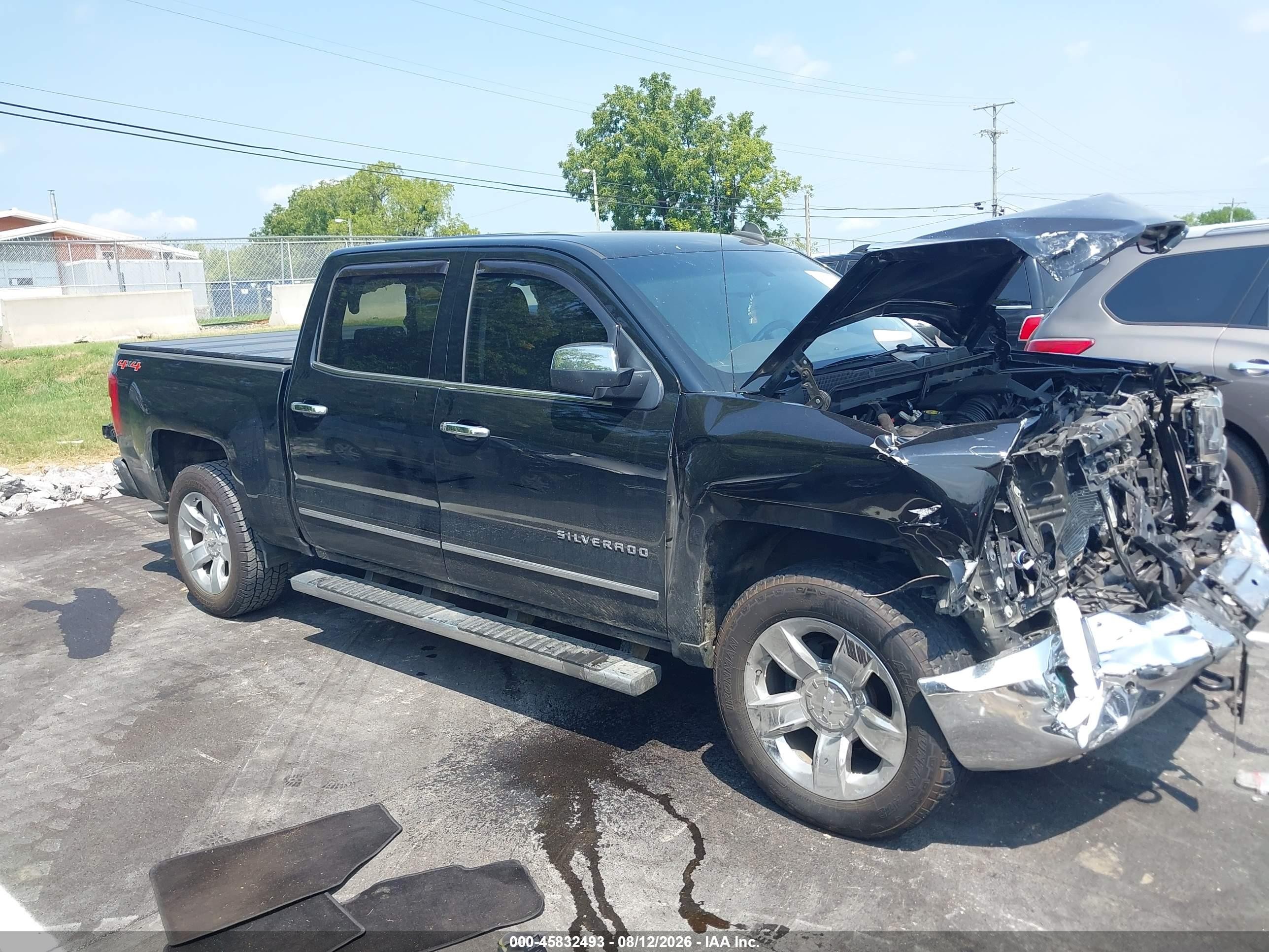 2017 Chevrolet Silverado 1500 Ltz Черный vin: 3GCUKSEC6HG293534