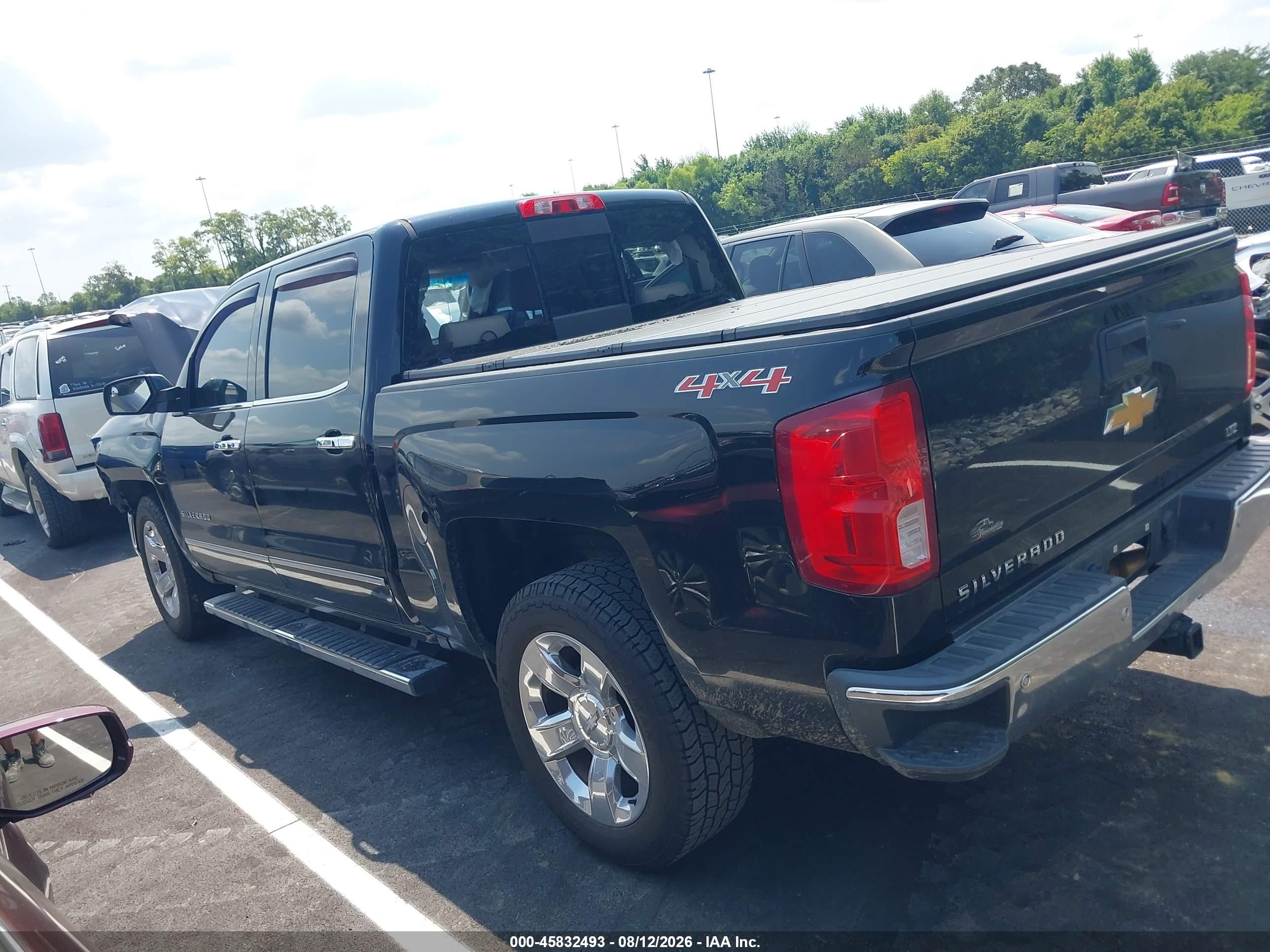 2017 Chevrolet Silverado 1500 Ltz Черный vin: 3GCUKSEC6HG293534