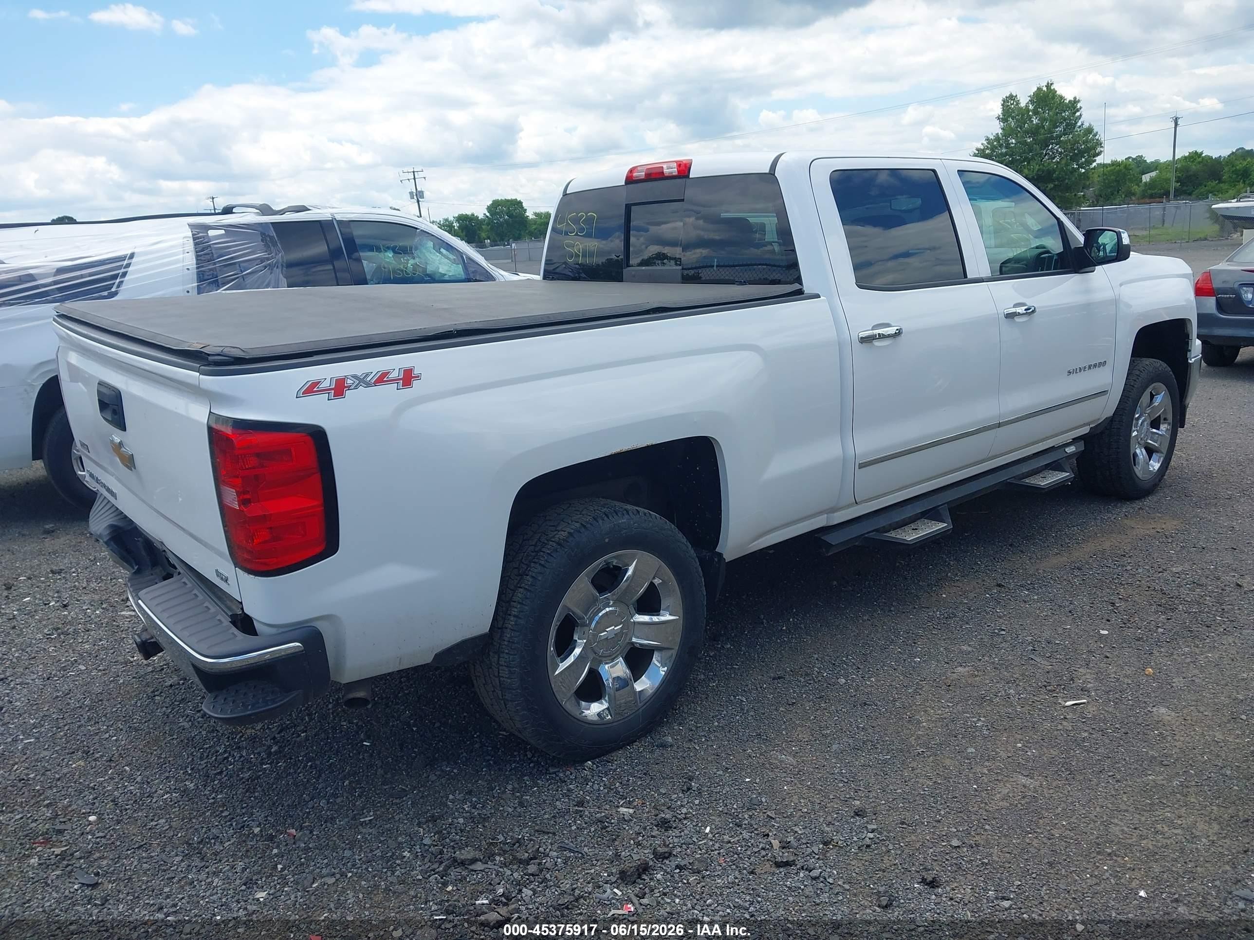 2014 Chevrolet Silverado 1500 Ltz White vin: 3GCUKSEC7EG187430