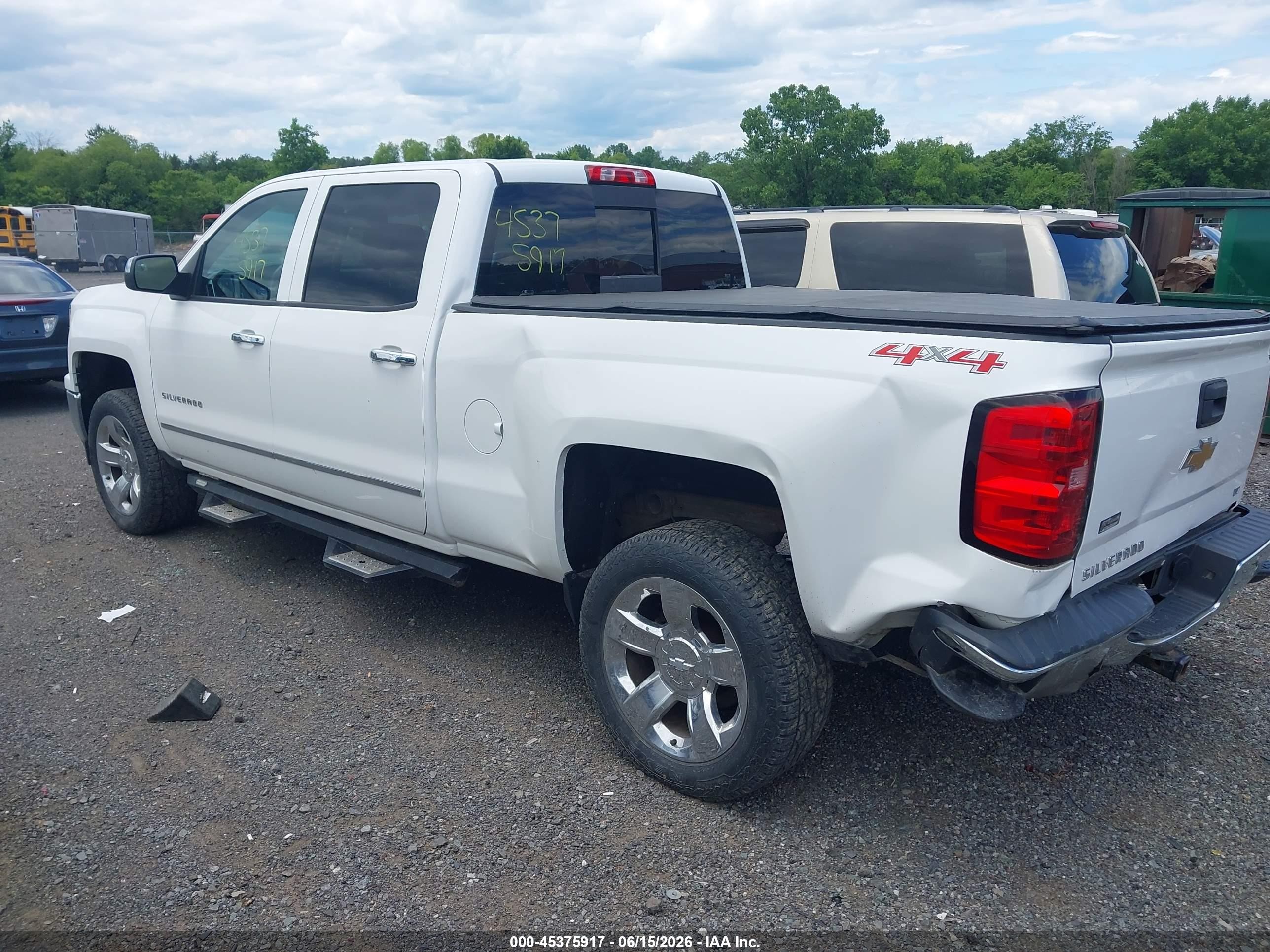 2014 Chevrolet Silverado 1500 Ltz White vin: 3GCUKSEC7EG187430