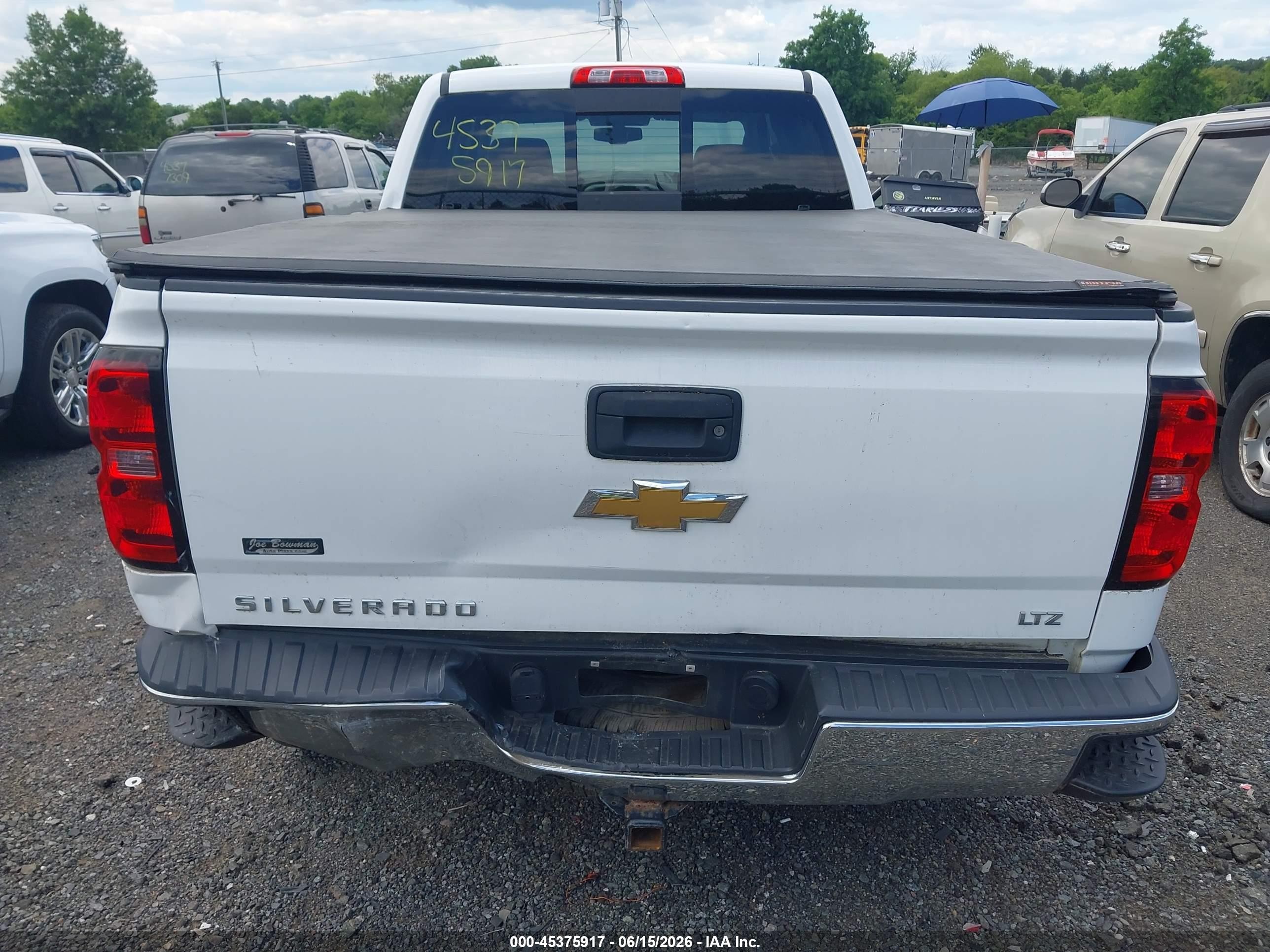 2014 Chevrolet Silverado 1500 Ltz White vin: 3GCUKSEC7EG187430