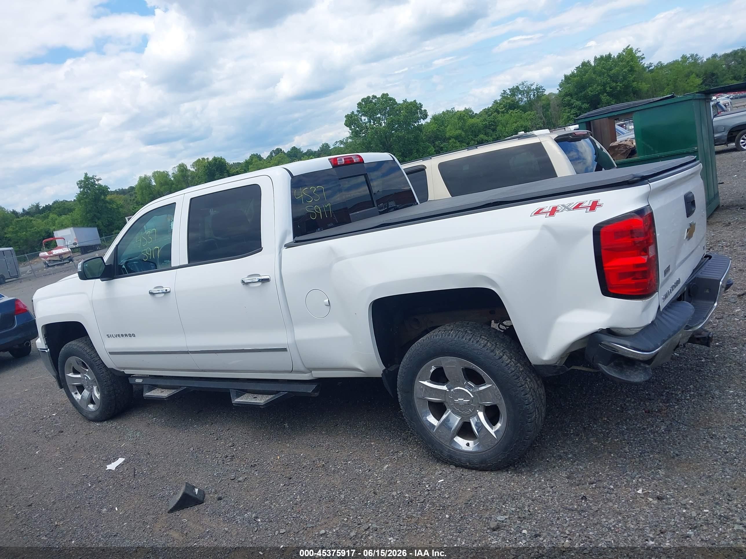 2014 Chevrolet Silverado 1500 Ltz White vin: 3GCUKSEC7EG187430