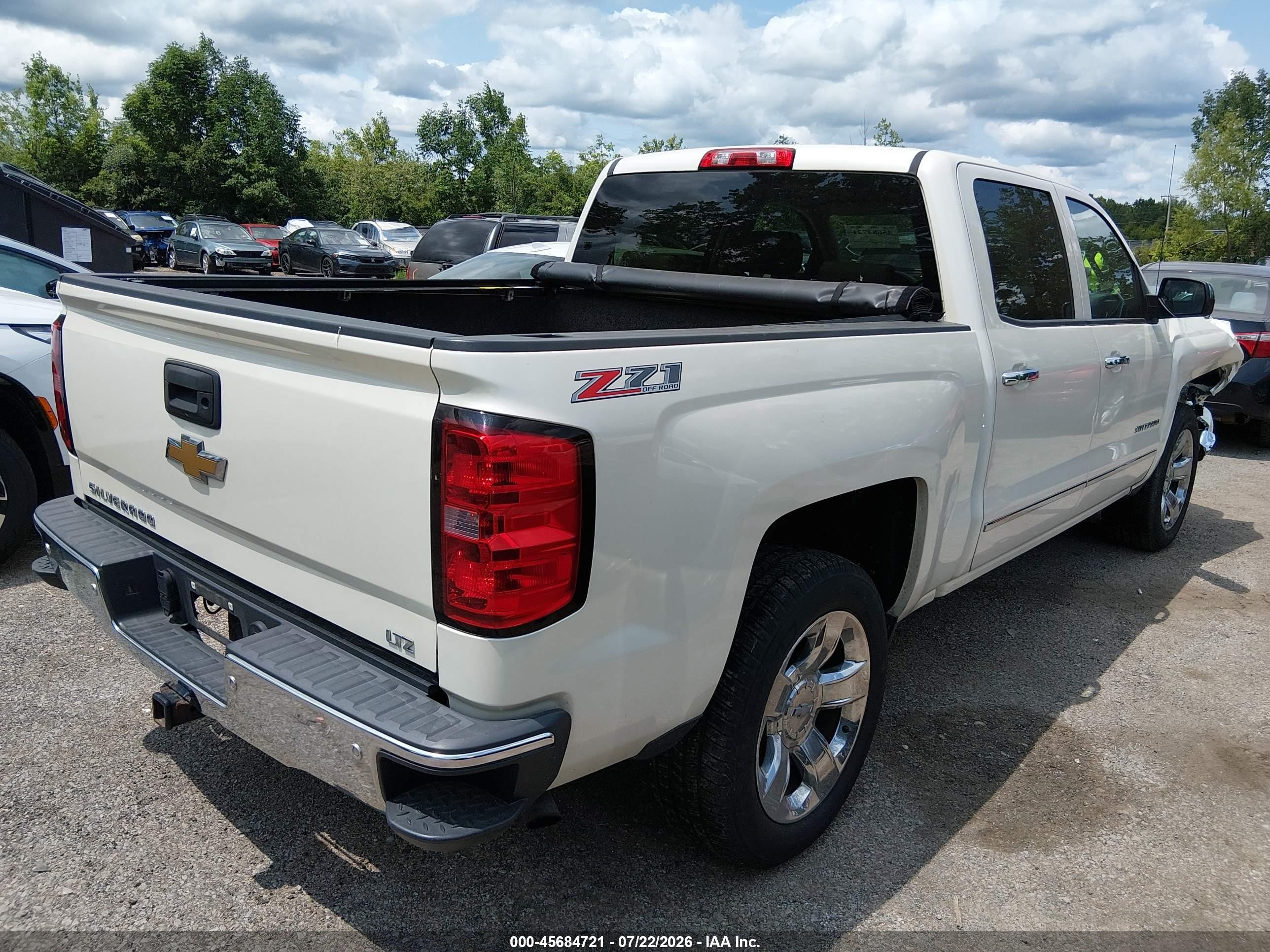 2014 Chevrolet Silverado 1500 Ltz Белый vin: 3GCUKSEC7EG280870