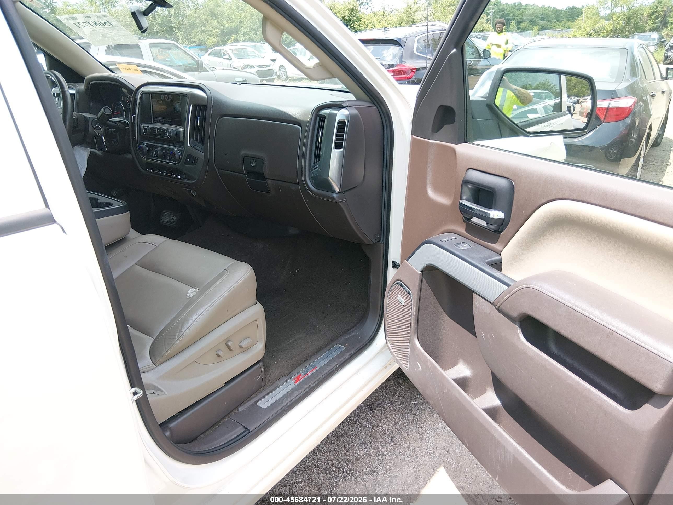 2014 Chevrolet Silverado 1500 Ltz Белый vin: 3GCUKSEC7EG280870