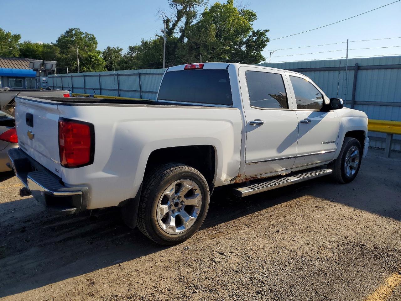 2014 Chevrolet Silverado K1500 Ltz White vin: 3GCUKSEC7EG293618