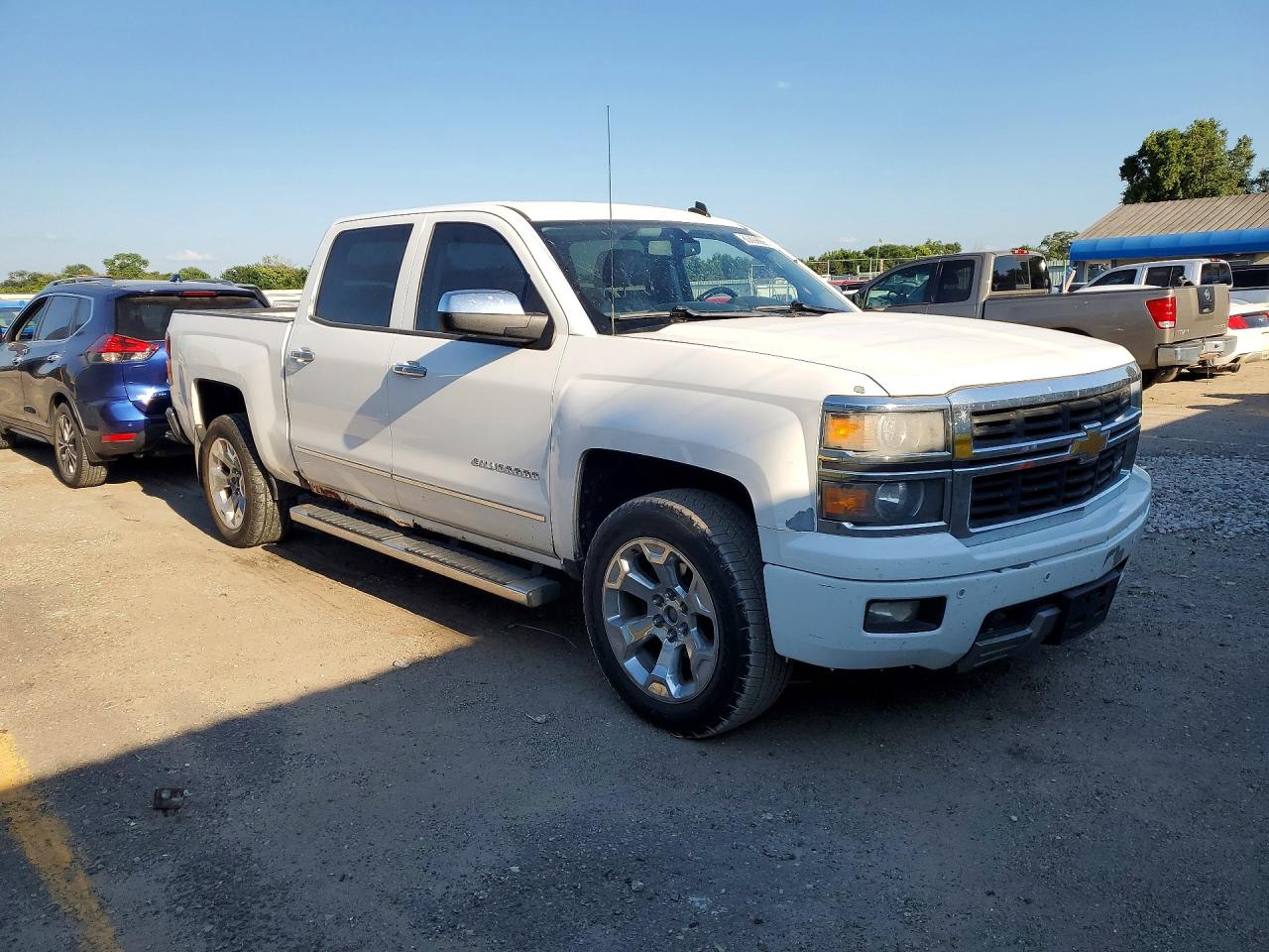 2014 Chevrolet Silverado K1500 Ltz White vin: 3GCUKSEC7EG293618