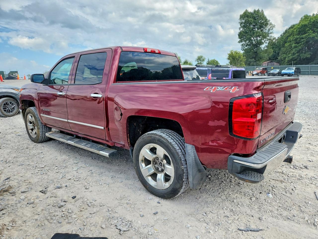 2014 Chevrolet Silverado K1500 Ltz Red vin: 3GCUKSEC7EG309087