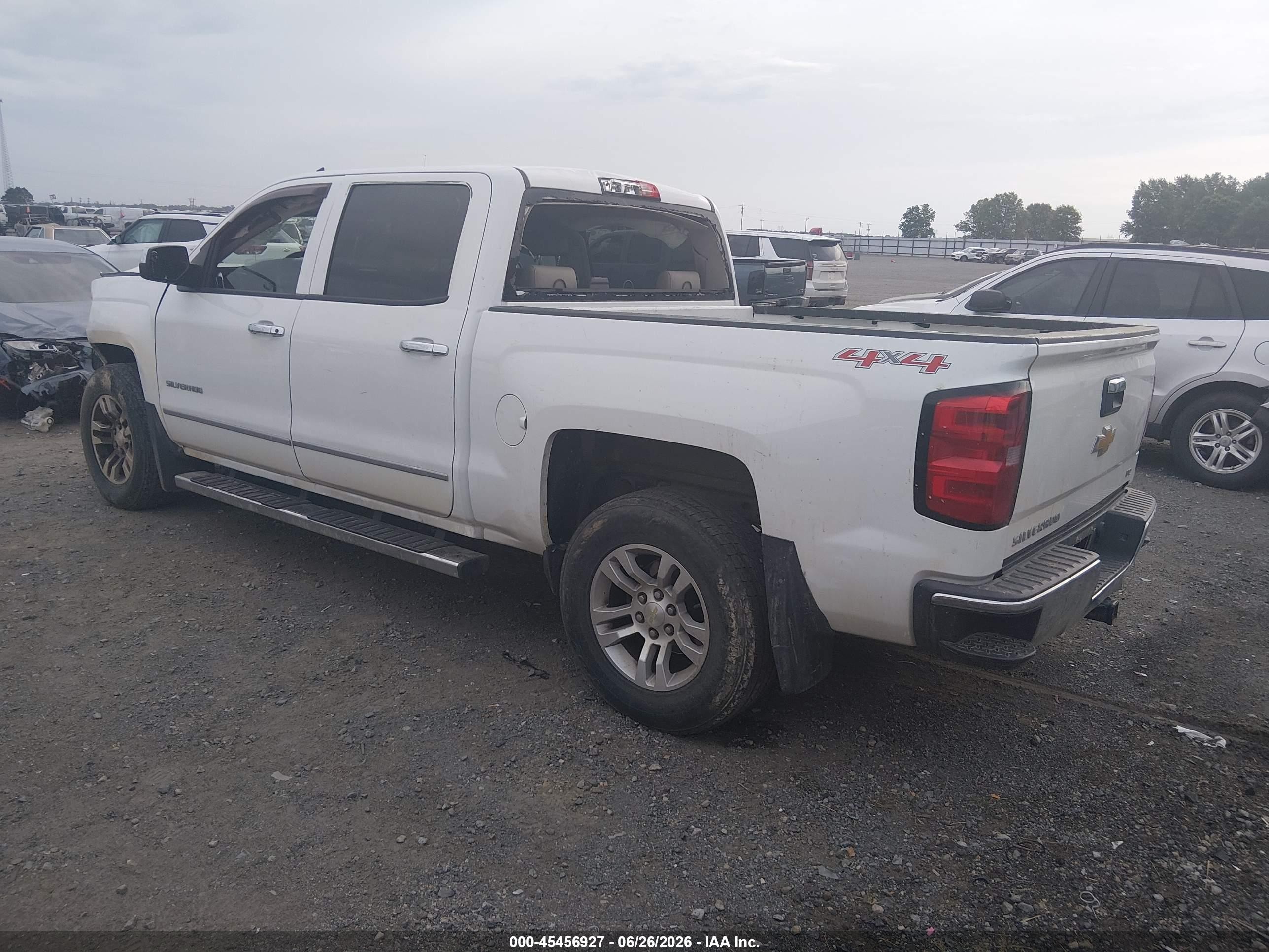 2014 Chevrolet Silverado 1500 Ltz White vin: 3GCUKSEC7EG320140
