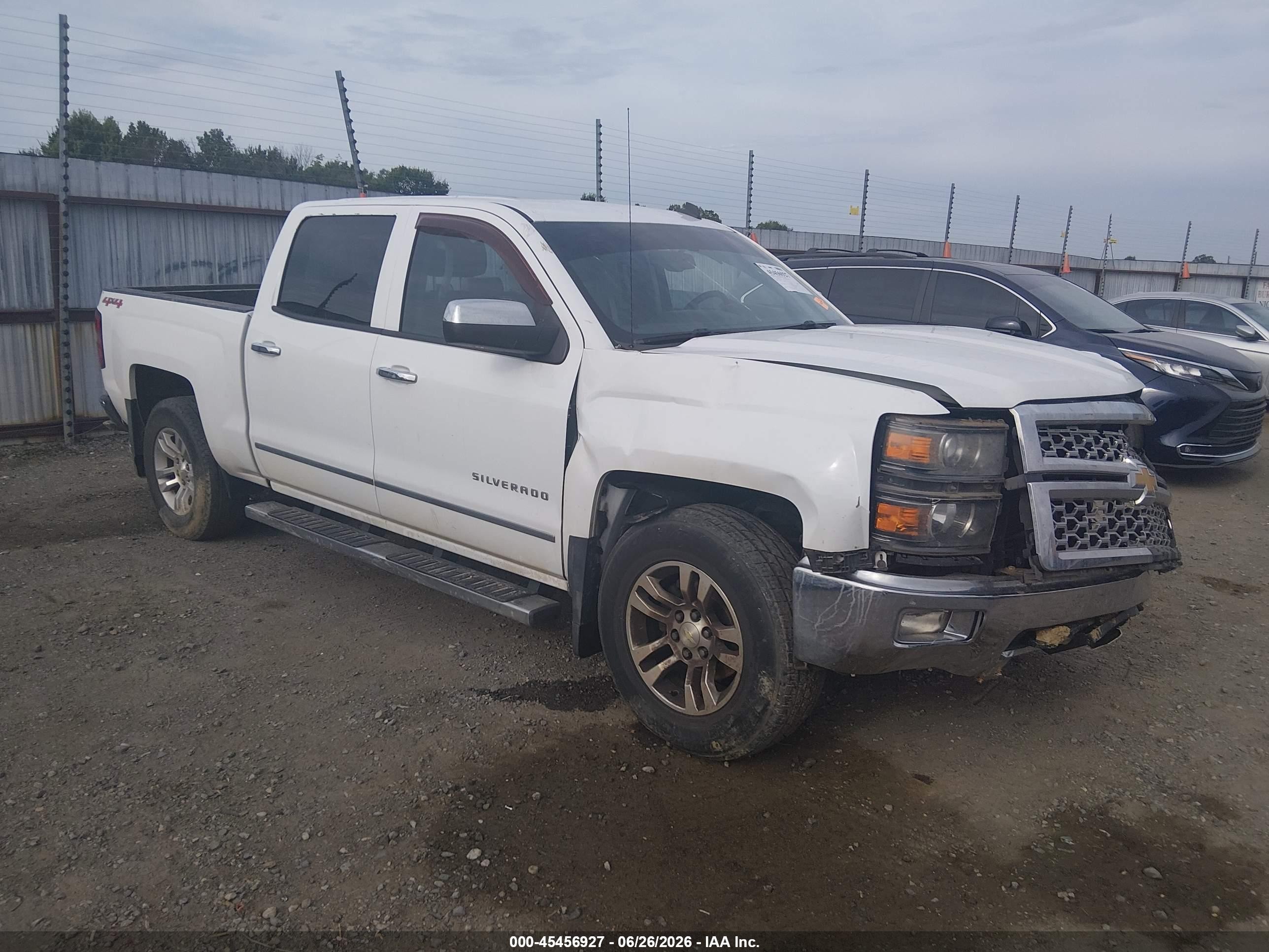 2014 Chevrolet Silverado 1500 Ltz White vin: 3GCUKSEC7EG320140