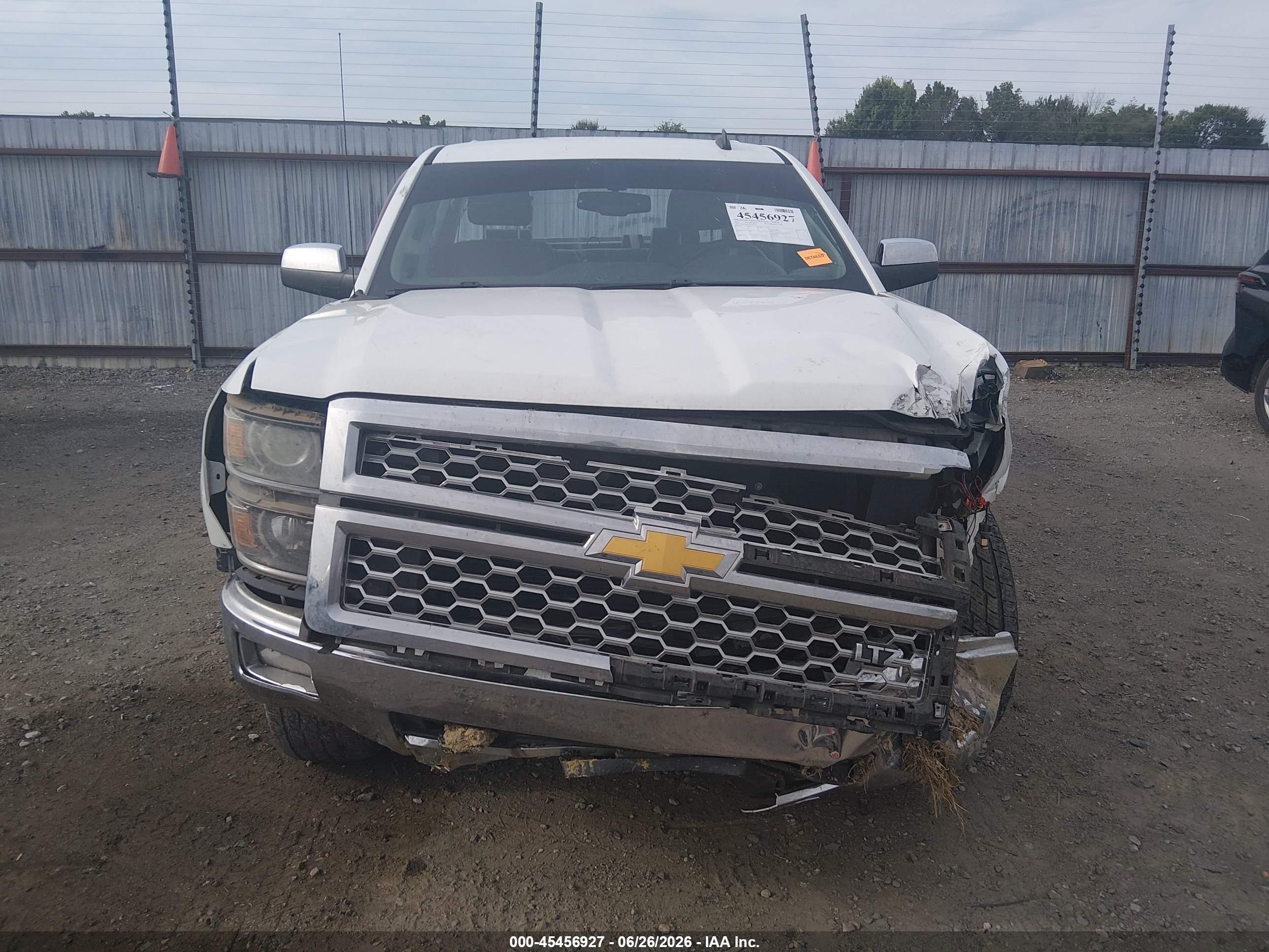 2014 Chevrolet Silverado 1500 Ltz White vin: 3GCUKSEC7EG320140