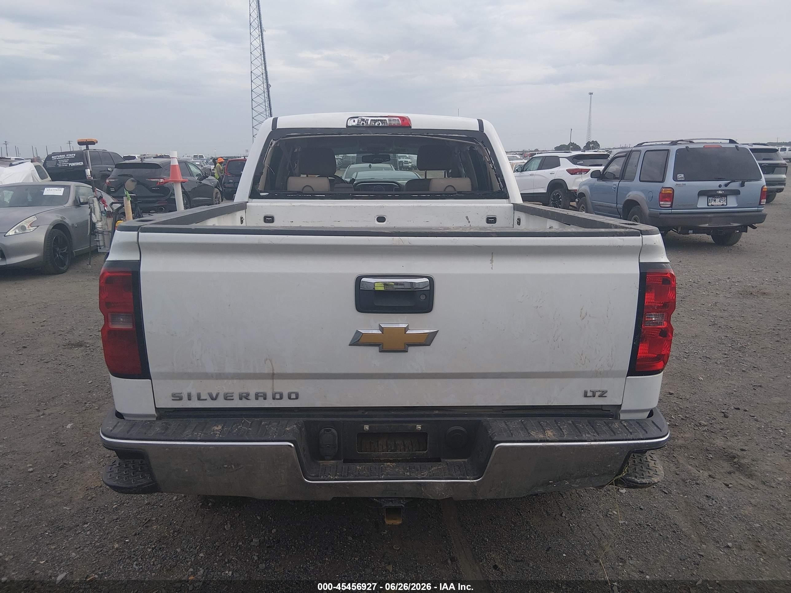 2014 Chevrolet Silverado 1500 Ltz White vin: 3GCUKSEC7EG320140