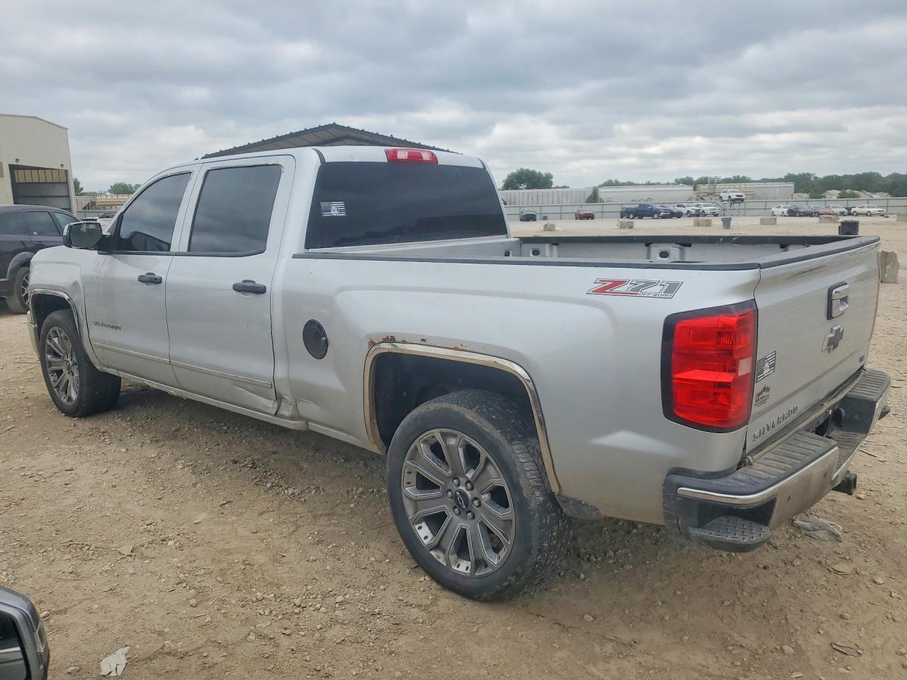2014 Chevrolet Silverado K1500 Ltz Silver vin: 3GCUKSEC7EG335155
