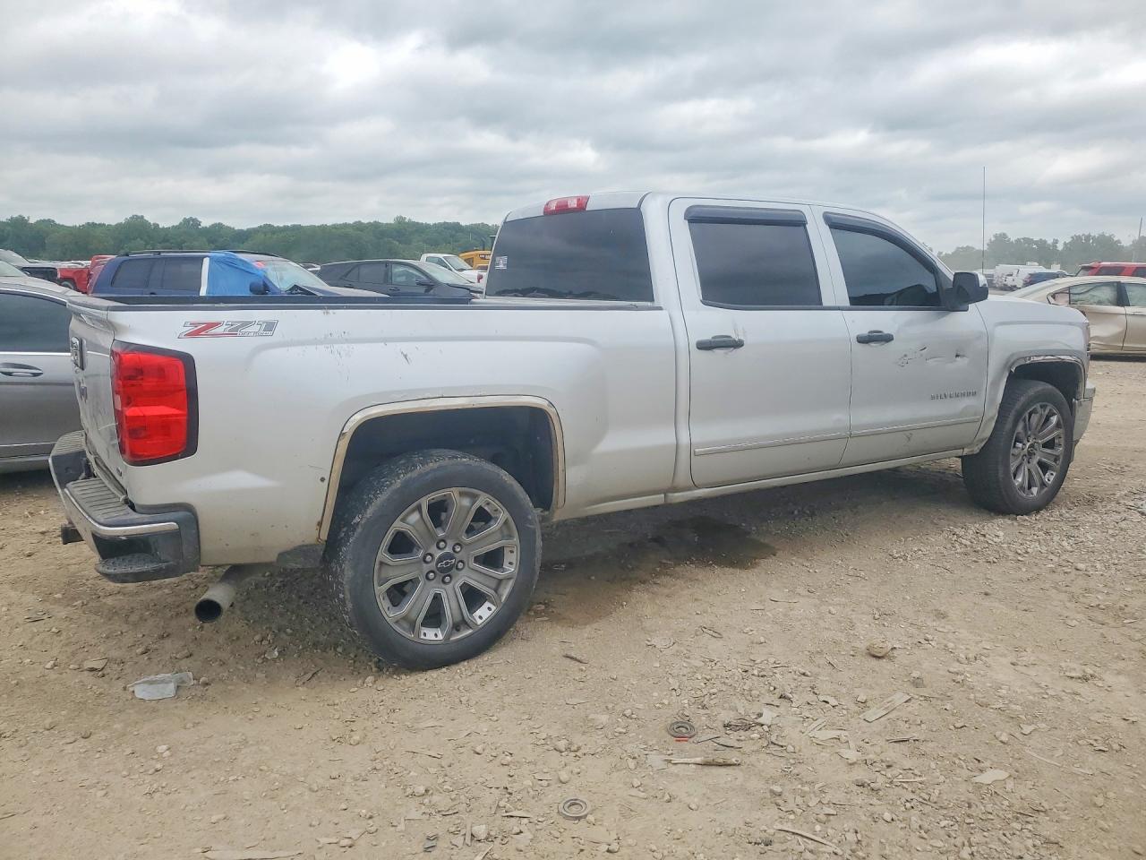 2014 Chevrolet Silverado K1500 Ltz Silver vin: 3GCUKSEC7EG335155