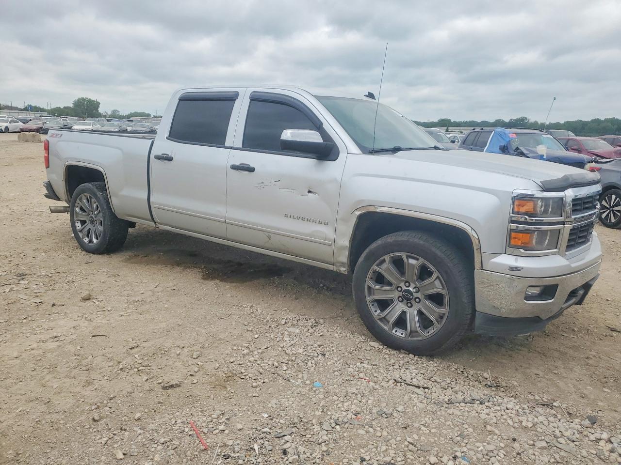 2014 Chevrolet Silverado K1500 Ltz Silver vin: 3GCUKSEC7EG335155