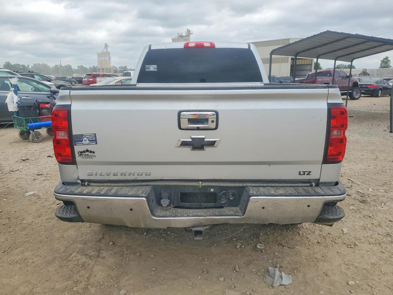 2014 Chevrolet Silverado K1500 Ltz Silver vin: 3GCUKSEC7EG335155