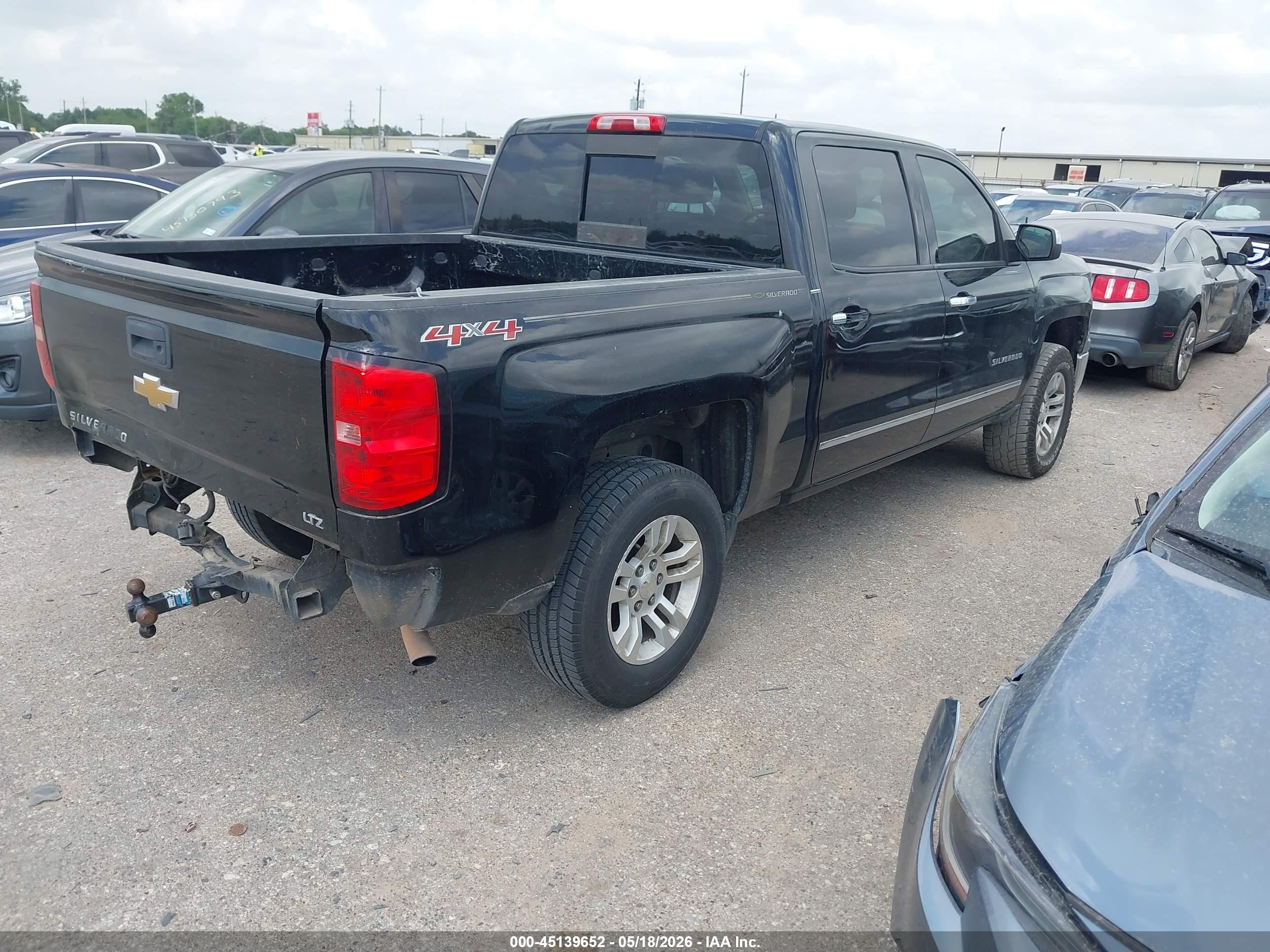 2014 Chevrolet Silverado 1500 1lz Black vin: 3GCUKSEC7EG398935