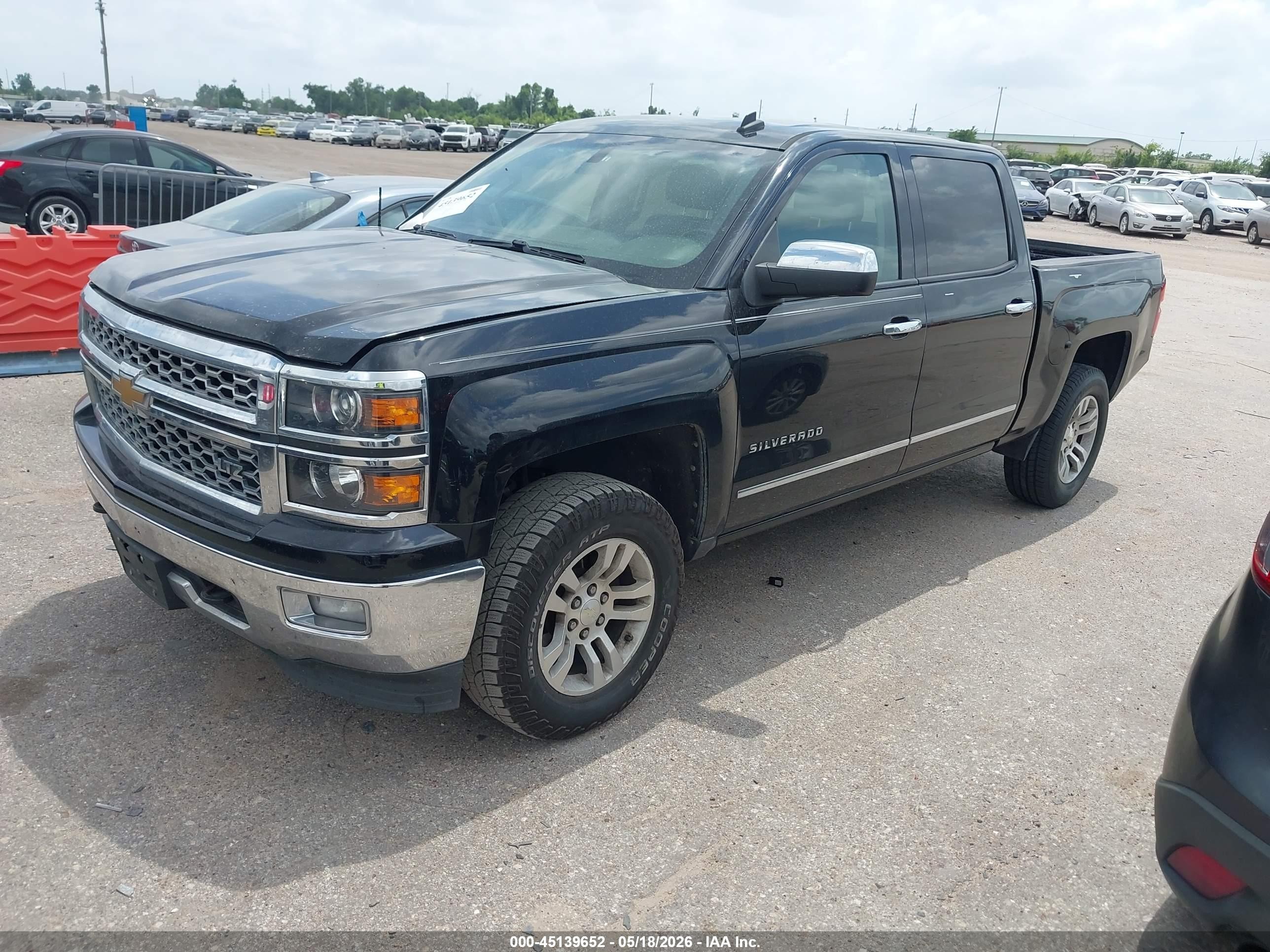 2014 Chevrolet Silverado 1500 1lz Black vin: 3GCUKSEC7EG398935