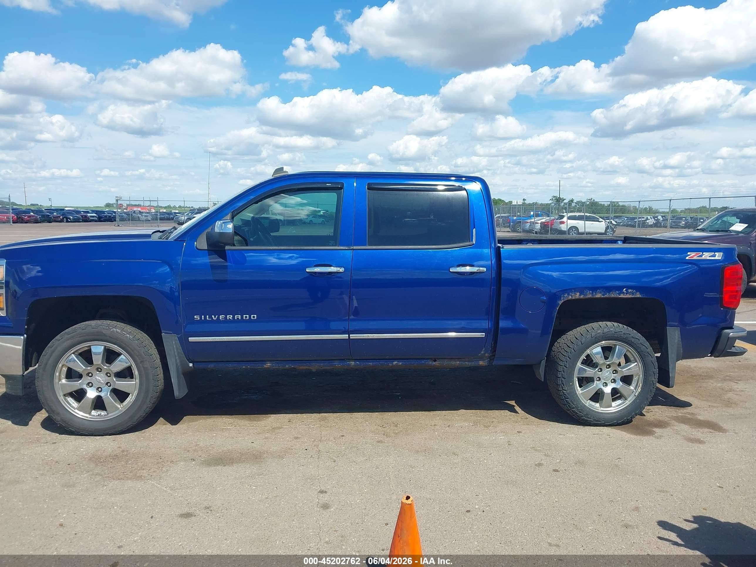 2014 Chevrolet Silverado 1500 2lz Blue vin: 3GCUKSEC7EG452427