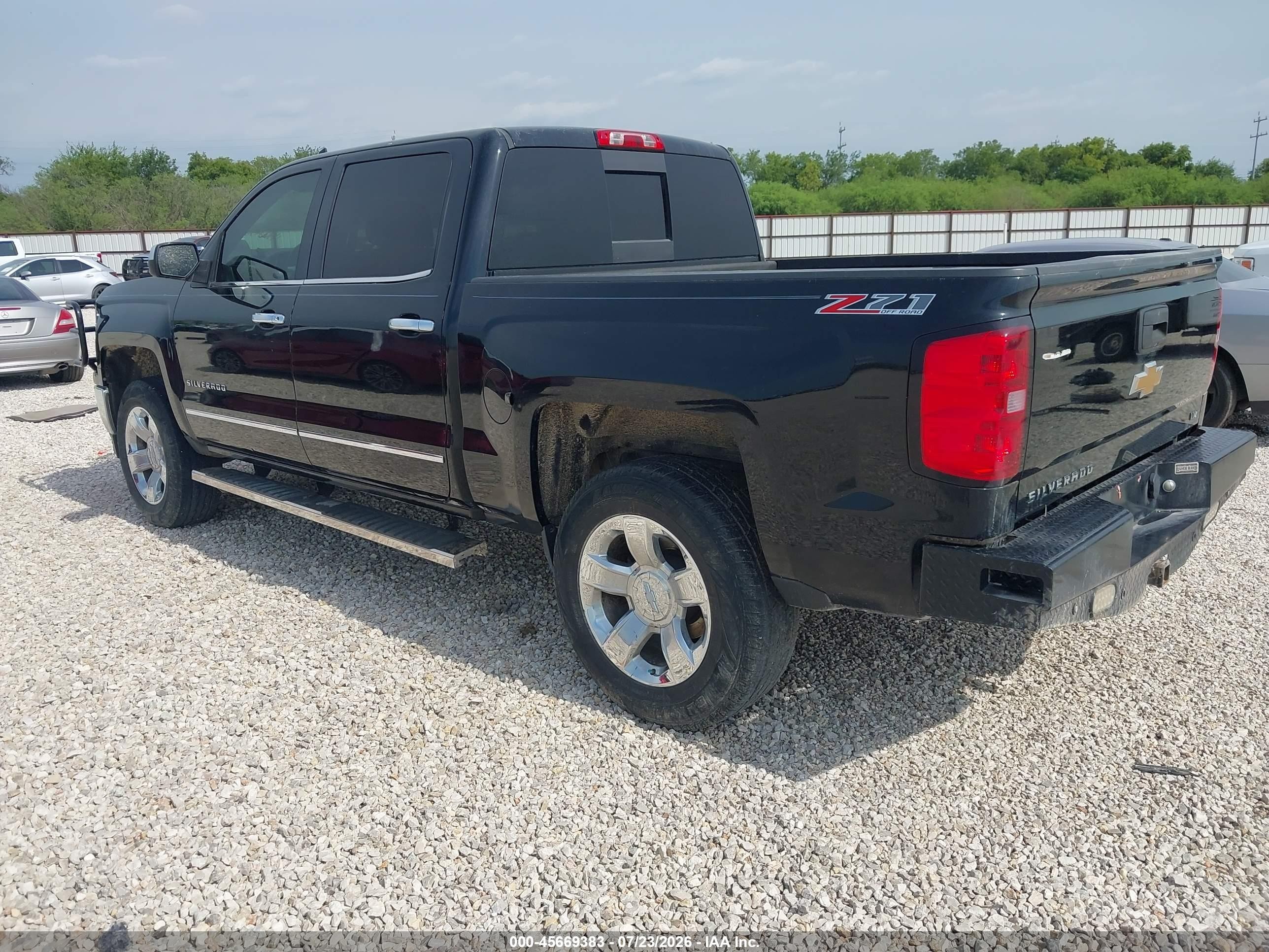 2015 Chevrolet Silverado 1500 Ltz Black vin: 3GCUKSEC7FG121462