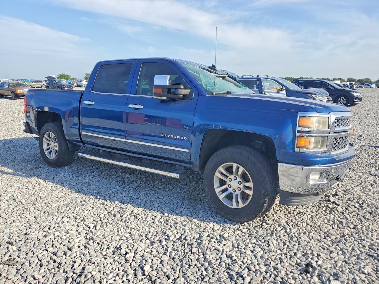 2015 Chevrolet Silverado K1500 Ltz Blue vin: 3GCUKSEC7FG408705