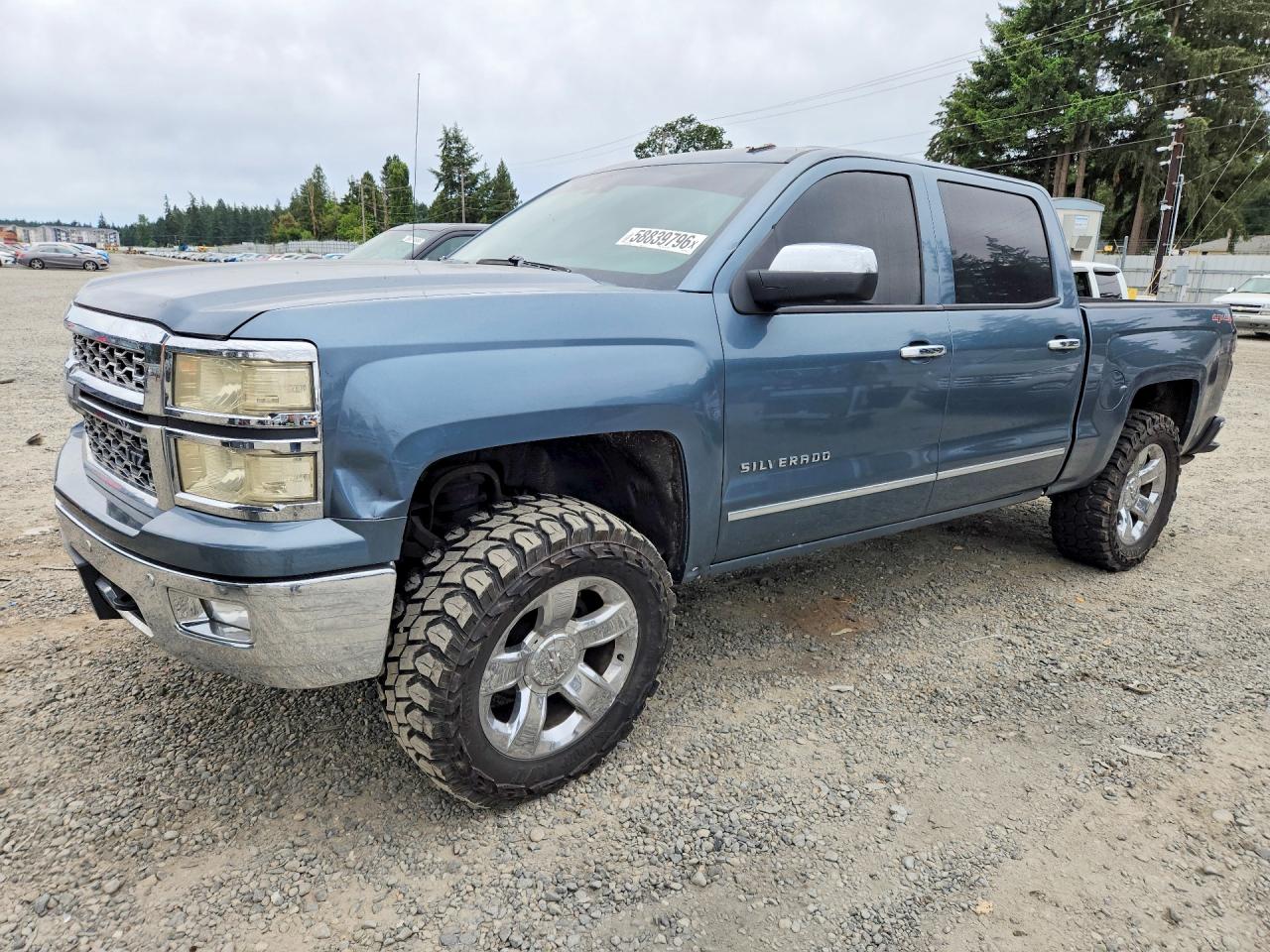 2014 Chevrolet Silverado K1500 Ltz Gray vin: 3GCUKSEC8EG308675