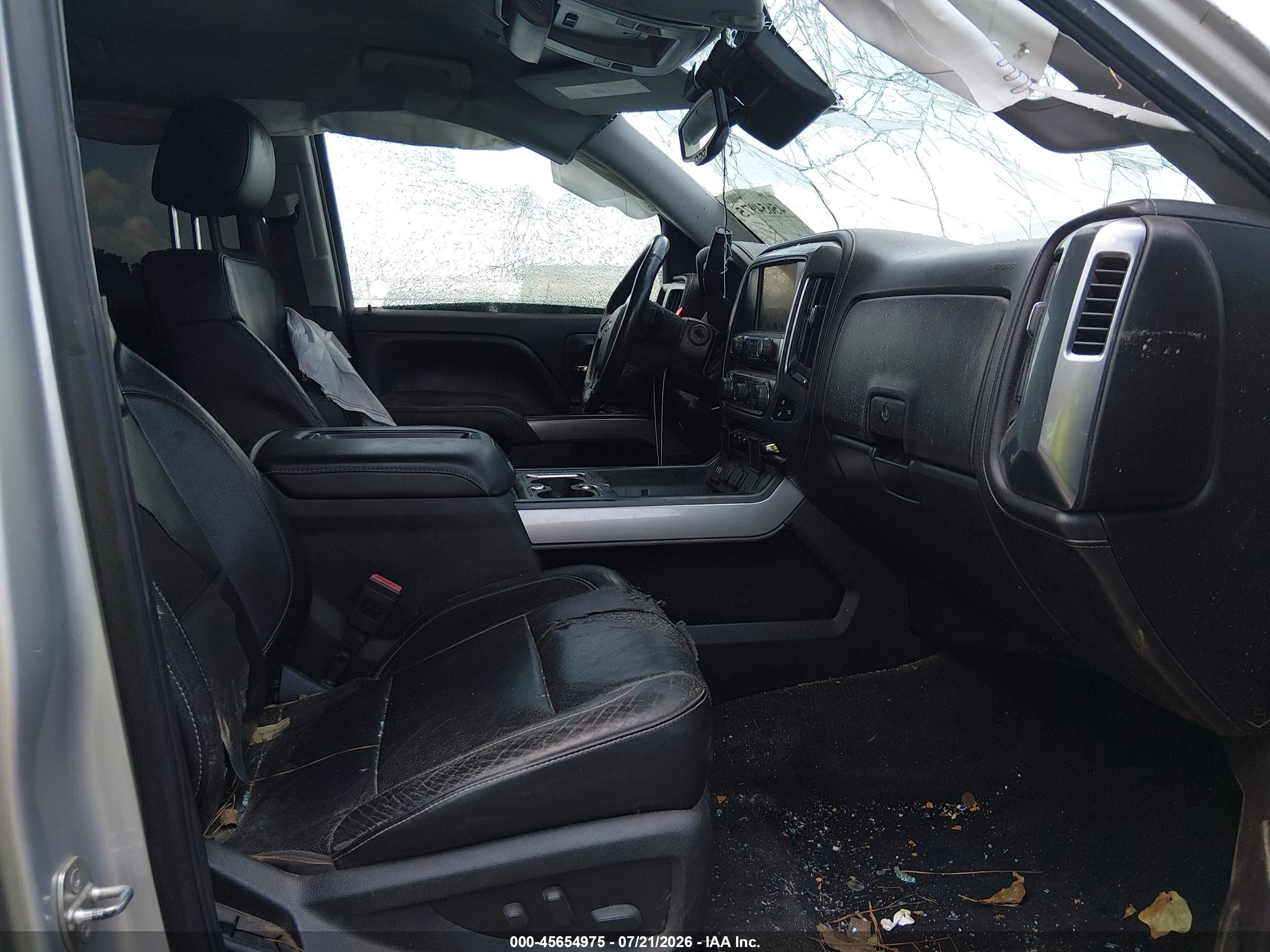 2014 Chevrolet Silverado 1500 Ltz Silver vin: 3GCUKSEC8EG377477
