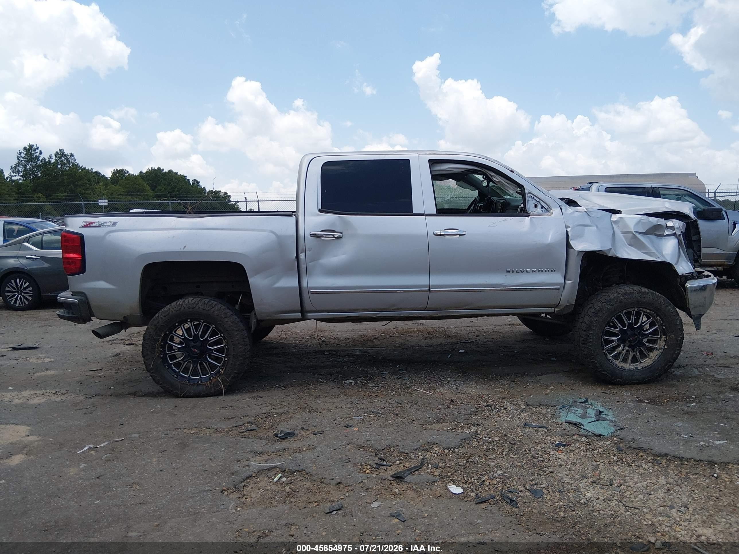 2014 Chevrolet Silverado 1500 Ltz Silver vin: 3GCUKSEC8EG377477