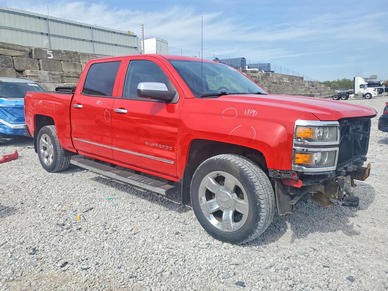 2014 Chevrolet Silverado K1500 Ltz Red vin: 3GCUKSEC8EG451092