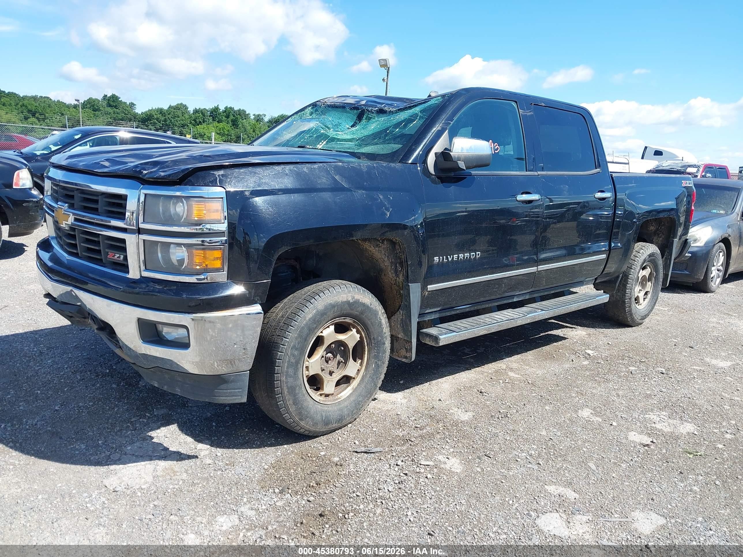 2014 Chevrolet Silverado 1500 2lz/ltz Черный vin: 3GCUKSEC8EG502638