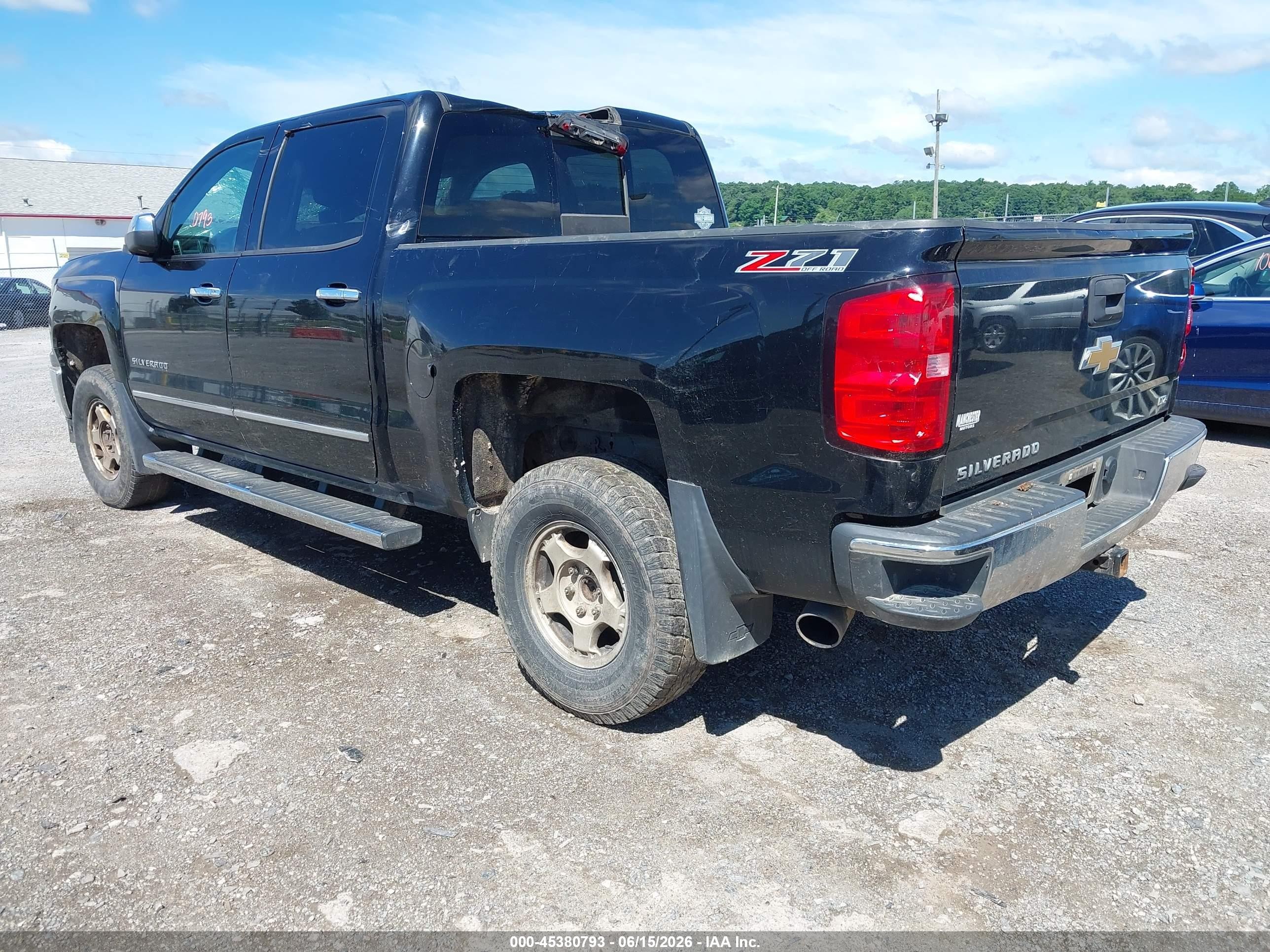 2014 Chevrolet Silverado 1500 2lz/ltz Черный vin: 3GCUKSEC8EG502638