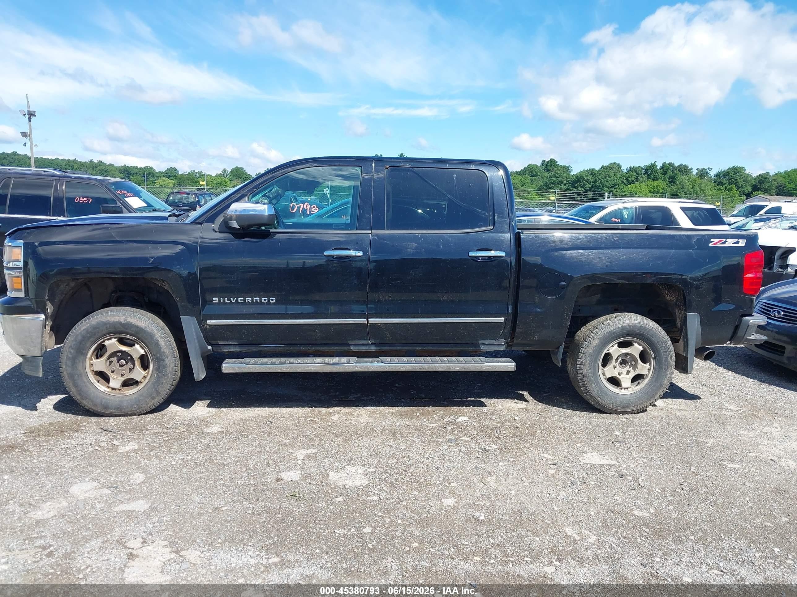 2014 Chevrolet Silverado 1500 2lz/ltz Черный vin: 3GCUKSEC8EG502638