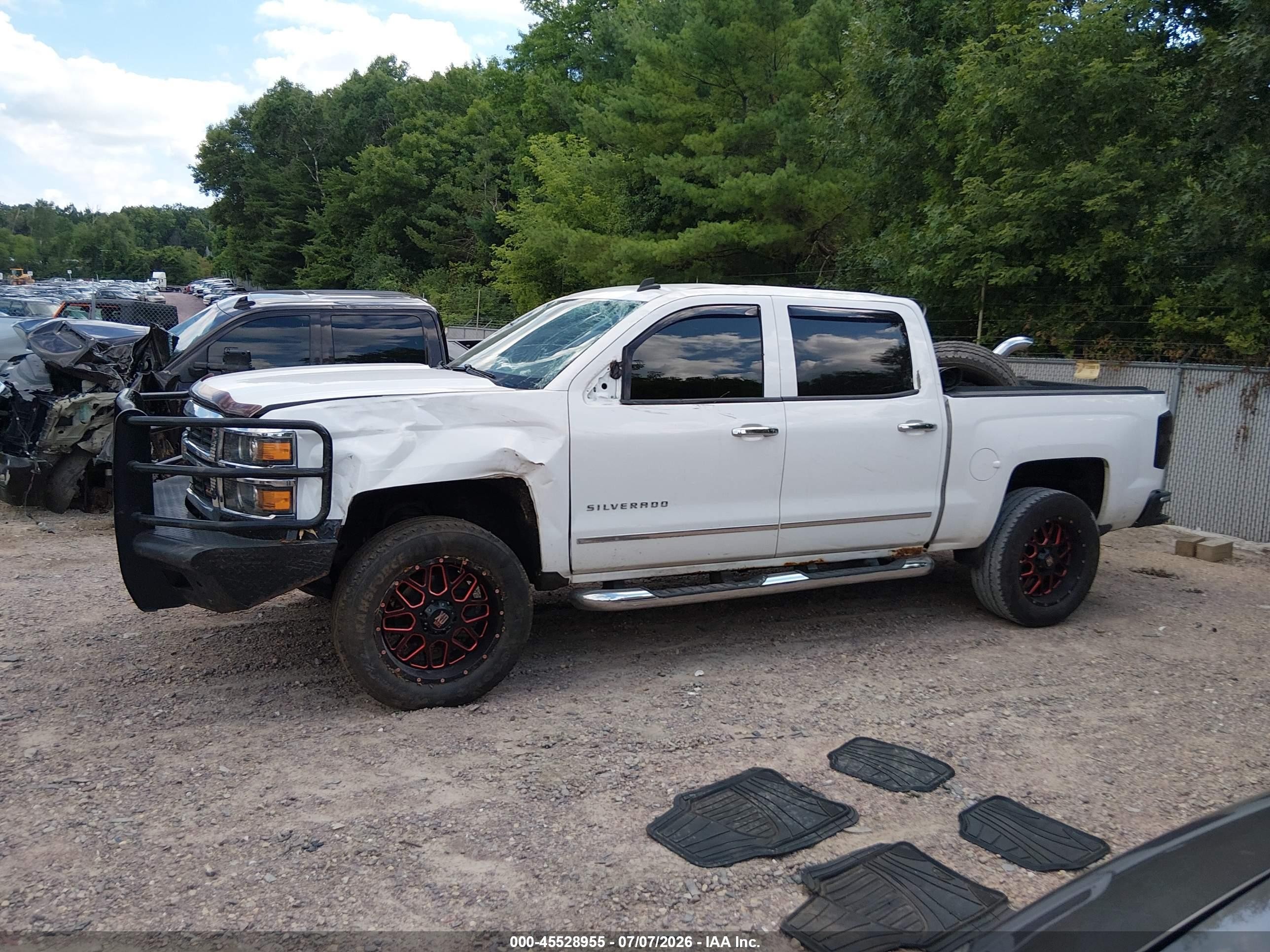 2014 Chevrolet Silverado 1500 Ltz Белый vin: 3GCUKSEC8EG555405