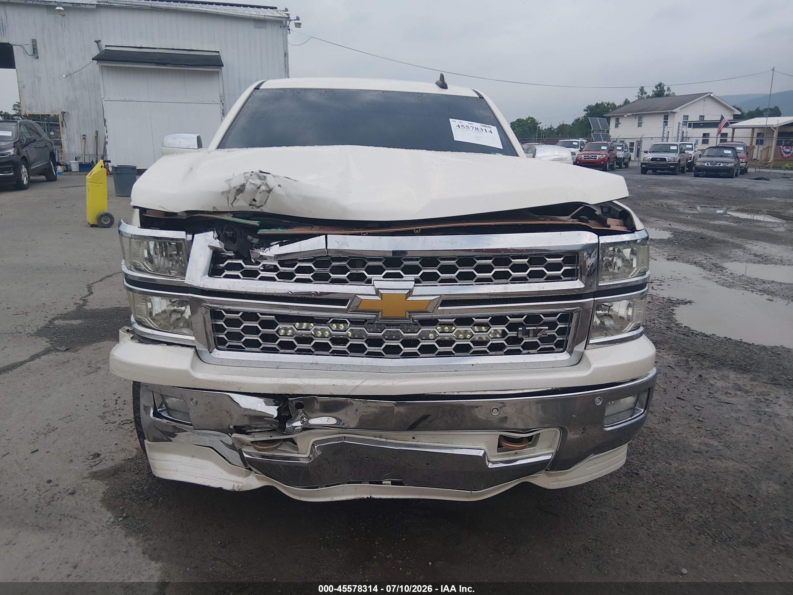 2015 Chevrolet Silverado 1500 Ltz White vin: 3GCUKSEC8FG123043