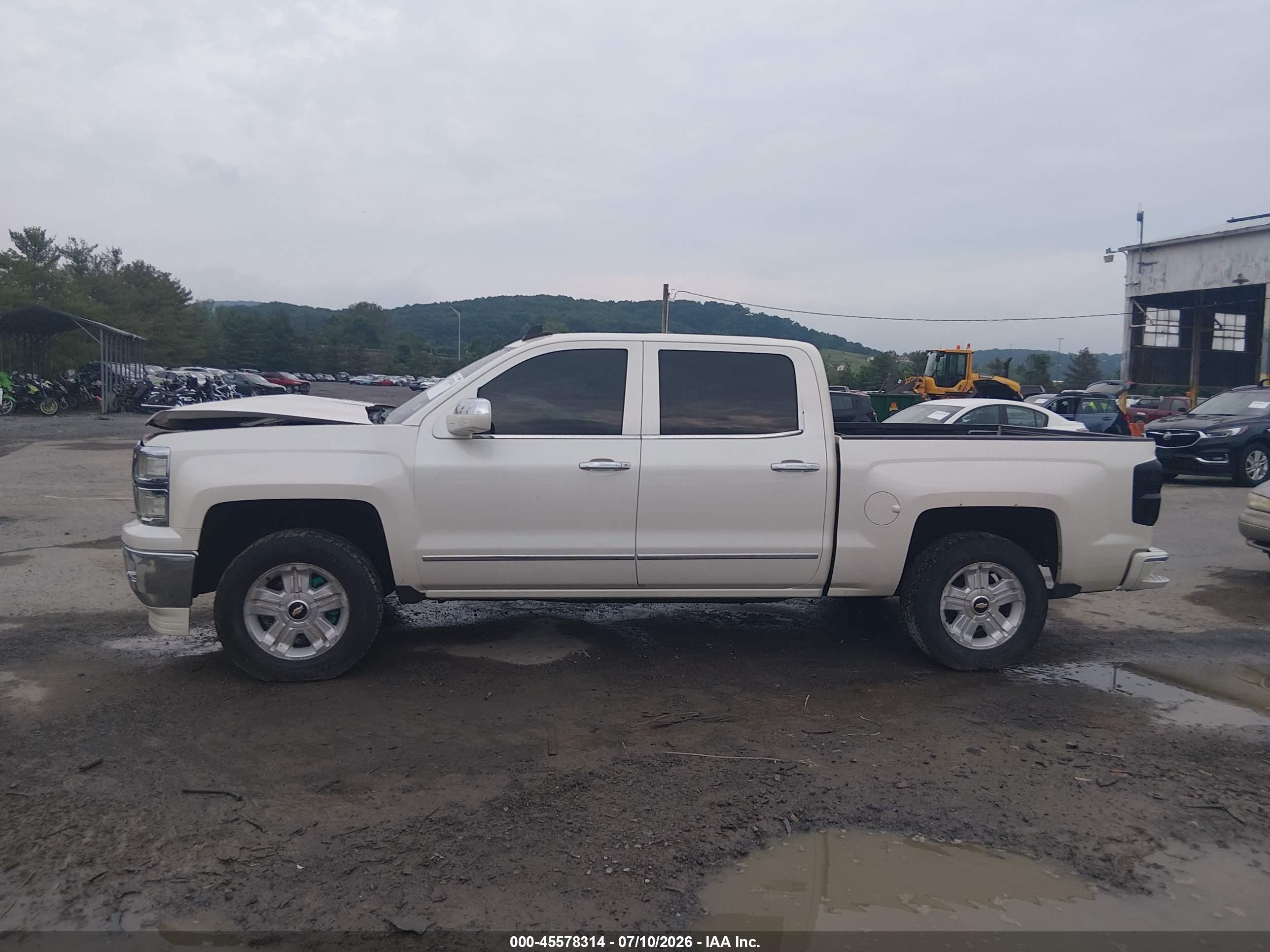 2015 Chevrolet Silverado 1500 Ltz White vin: 3GCUKSEC8FG123043