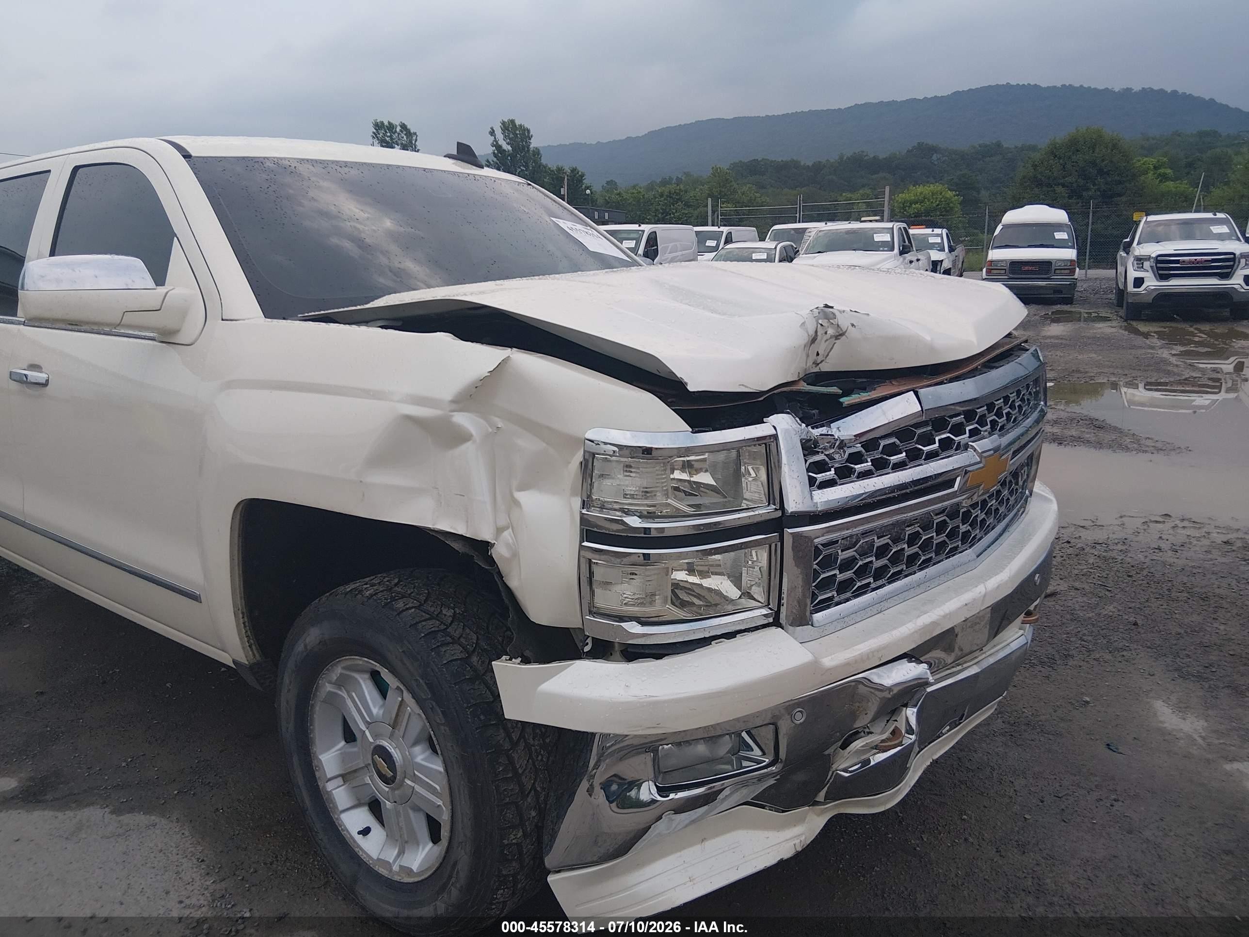 2015 Chevrolet Silverado 1500 Ltz White vin: 3GCUKSEC8FG123043