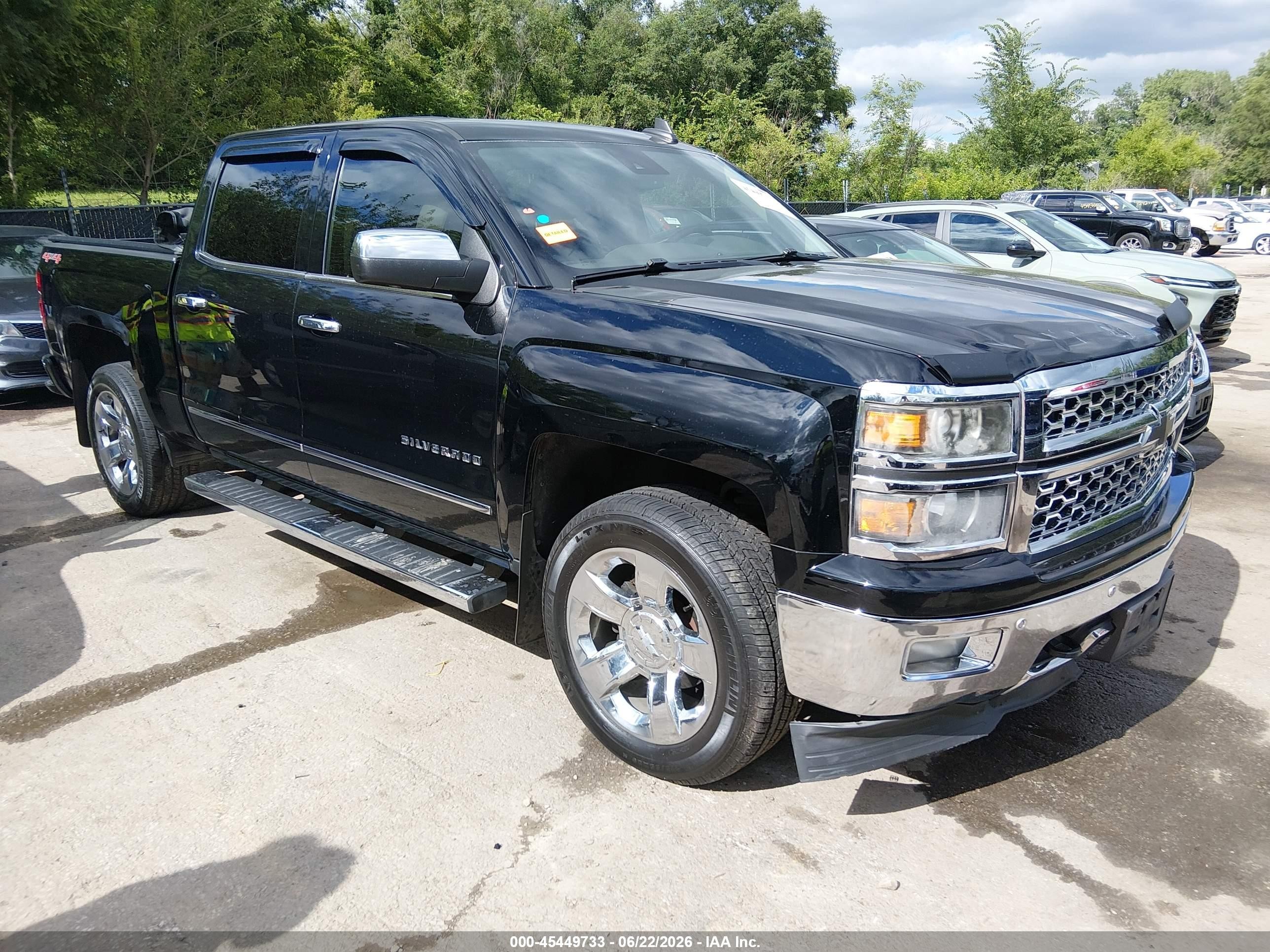 2015 Chevrolet Silverado 1500 Ltz Black vin: 3GCUKSEC8FG204981