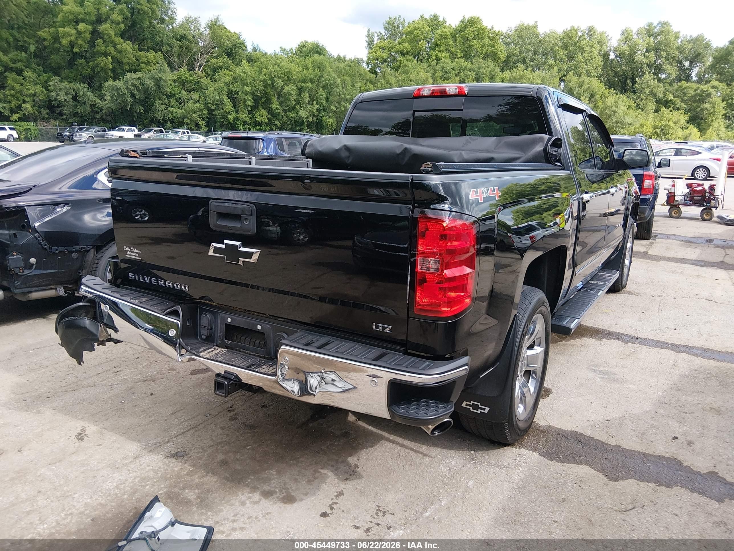 2015 Chevrolet Silverado 1500 Ltz Black vin: 3GCUKSEC8FG204981