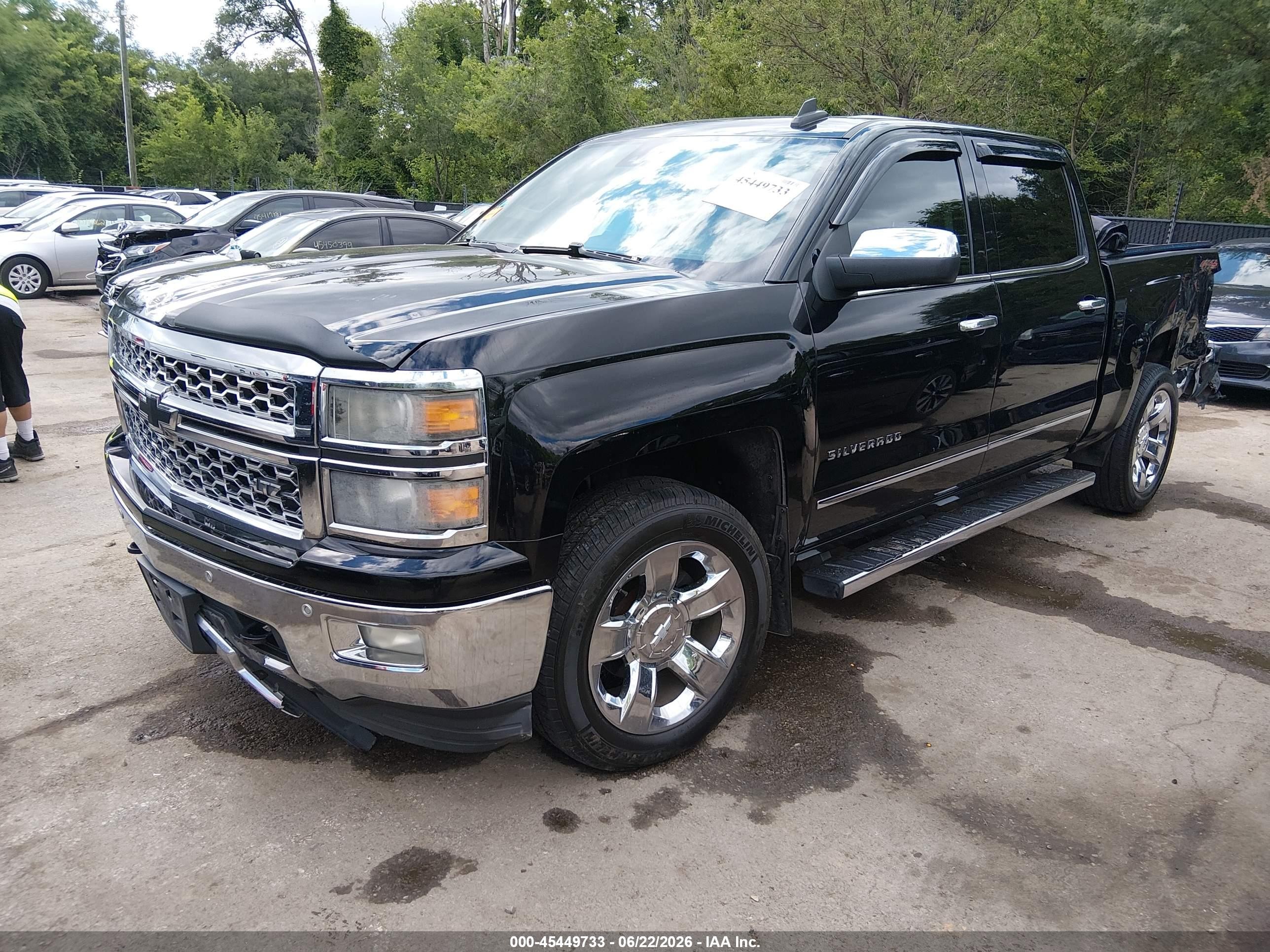 2015 Chevrolet Silverado 1500 Ltz Black vin: 3GCUKSEC8FG204981