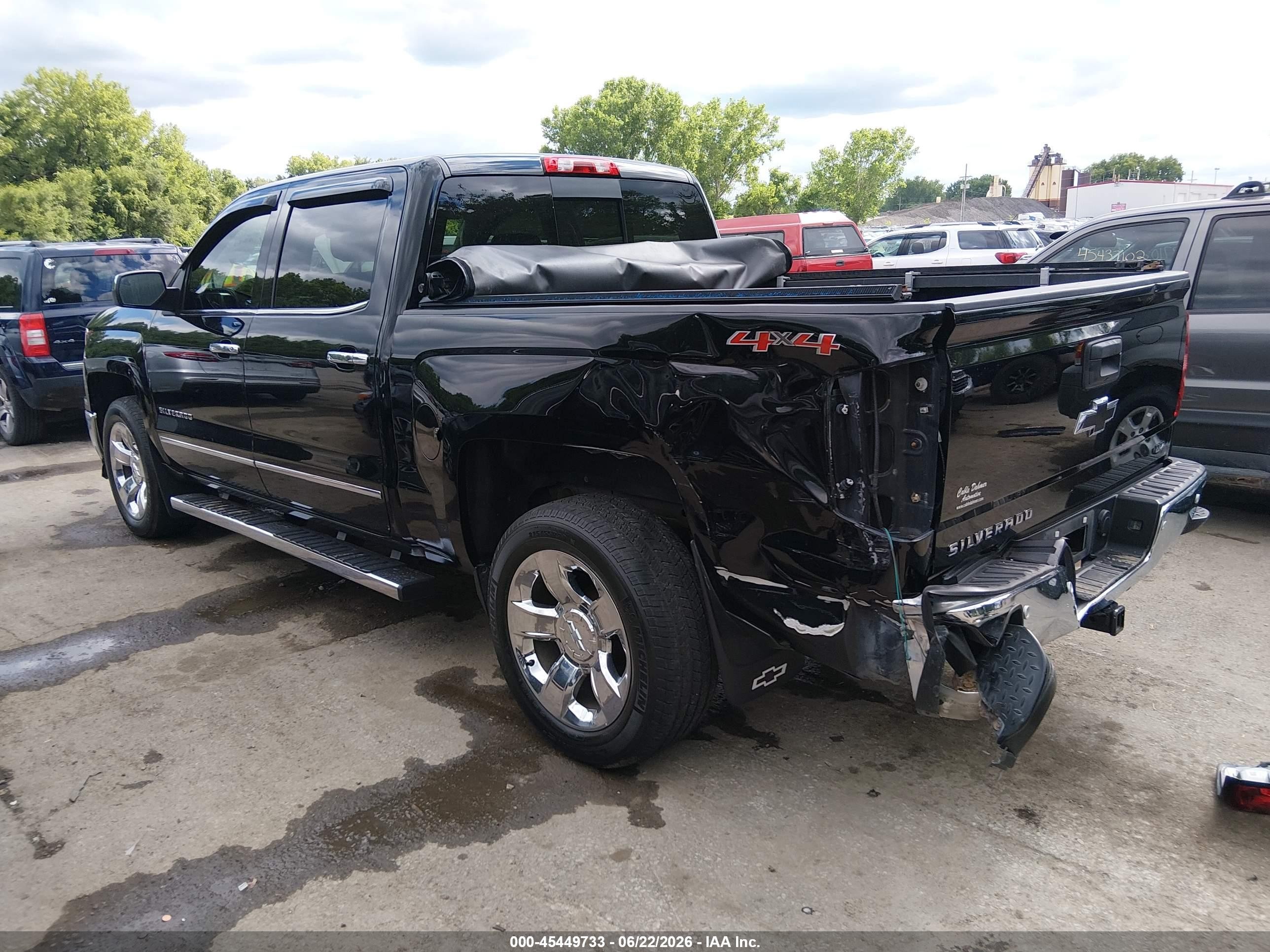 2015 Chevrolet Silverado 1500 Ltz Black vin: 3GCUKSEC8FG204981