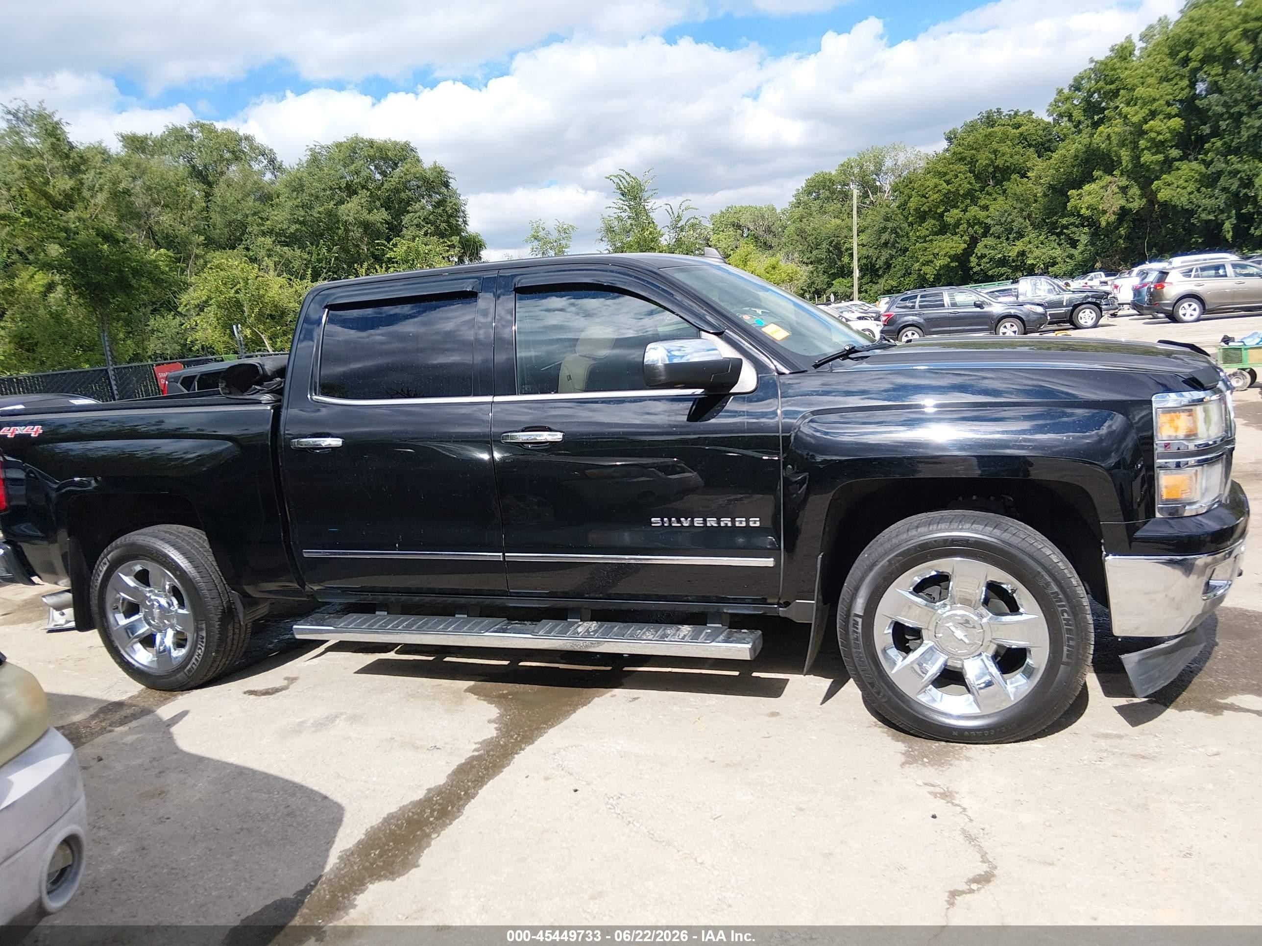 2015 Chevrolet Silverado 1500 Ltz Black vin: 3GCUKSEC8FG204981