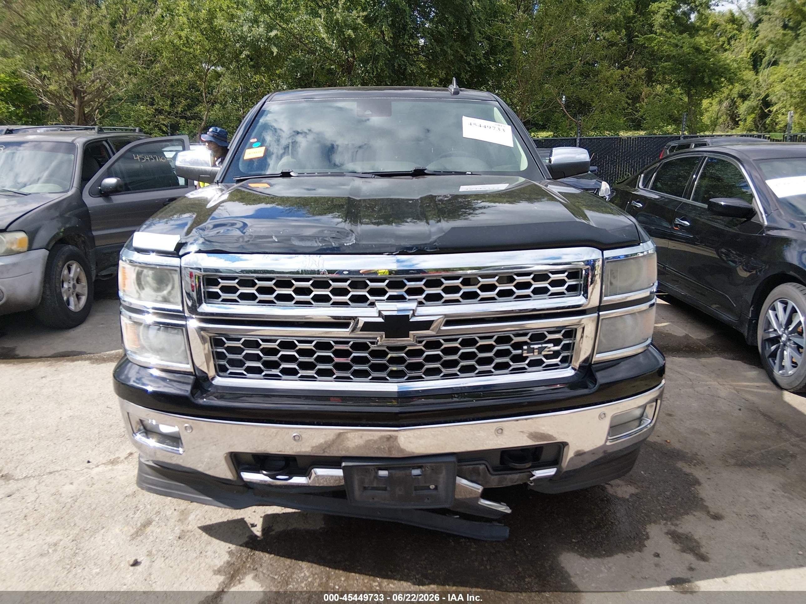 2015 Chevrolet Silverado 1500 Ltz Black vin: 3GCUKSEC8FG204981