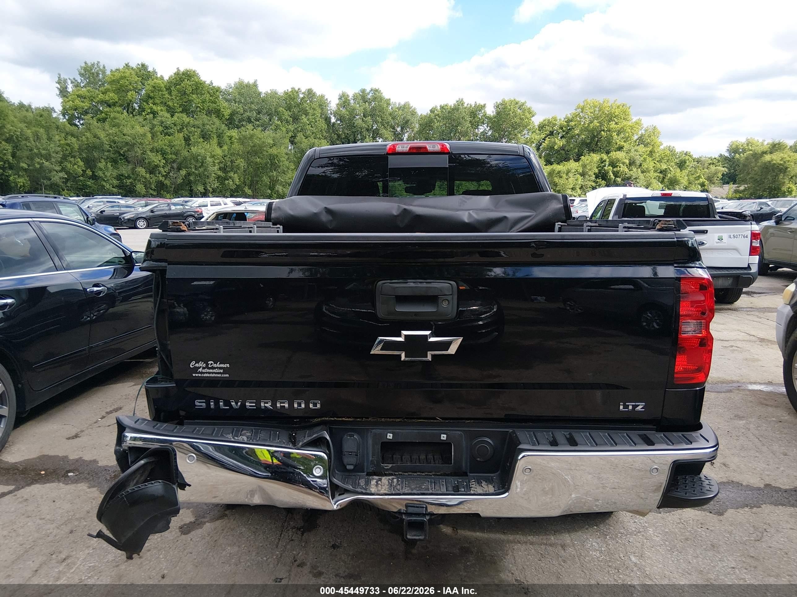 2015 Chevrolet Silverado 1500 Ltz Black vin: 3GCUKSEC8FG204981