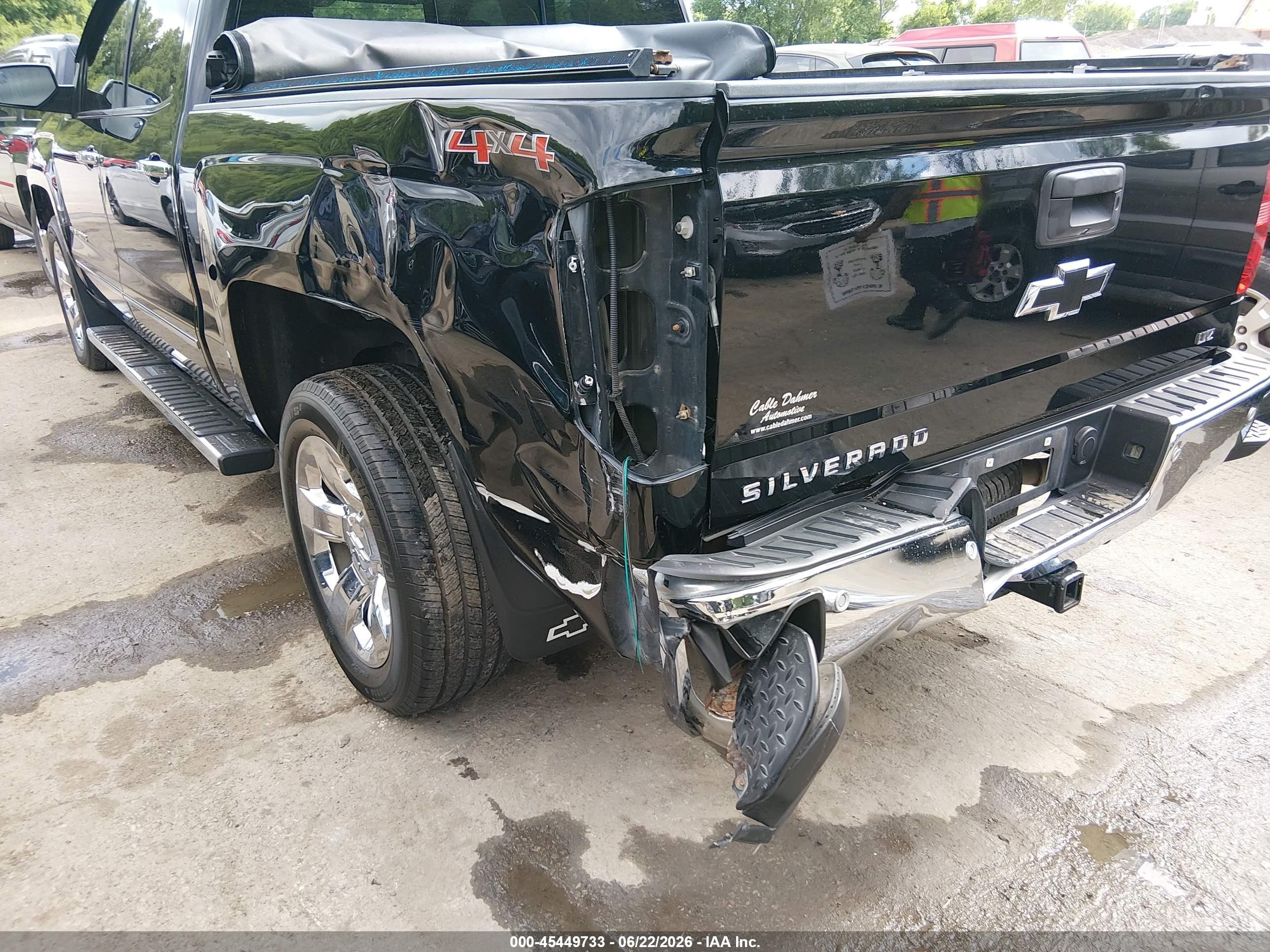 2015 Chevrolet Silverado 1500 Ltz Black vin: 3GCUKSEC8FG204981