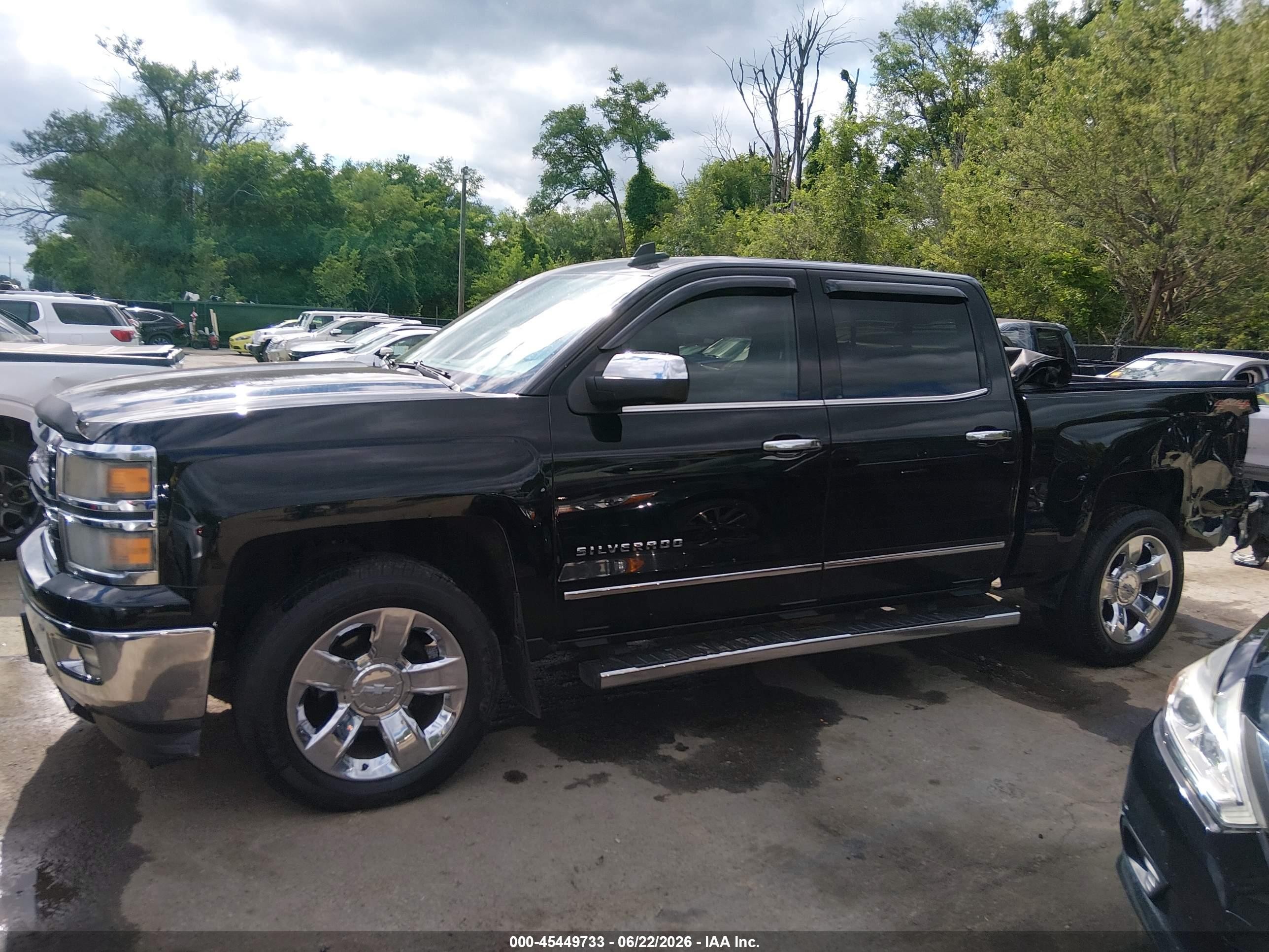 2015 Chevrolet Silverado 1500 Ltz Black vin: 3GCUKSEC8FG204981