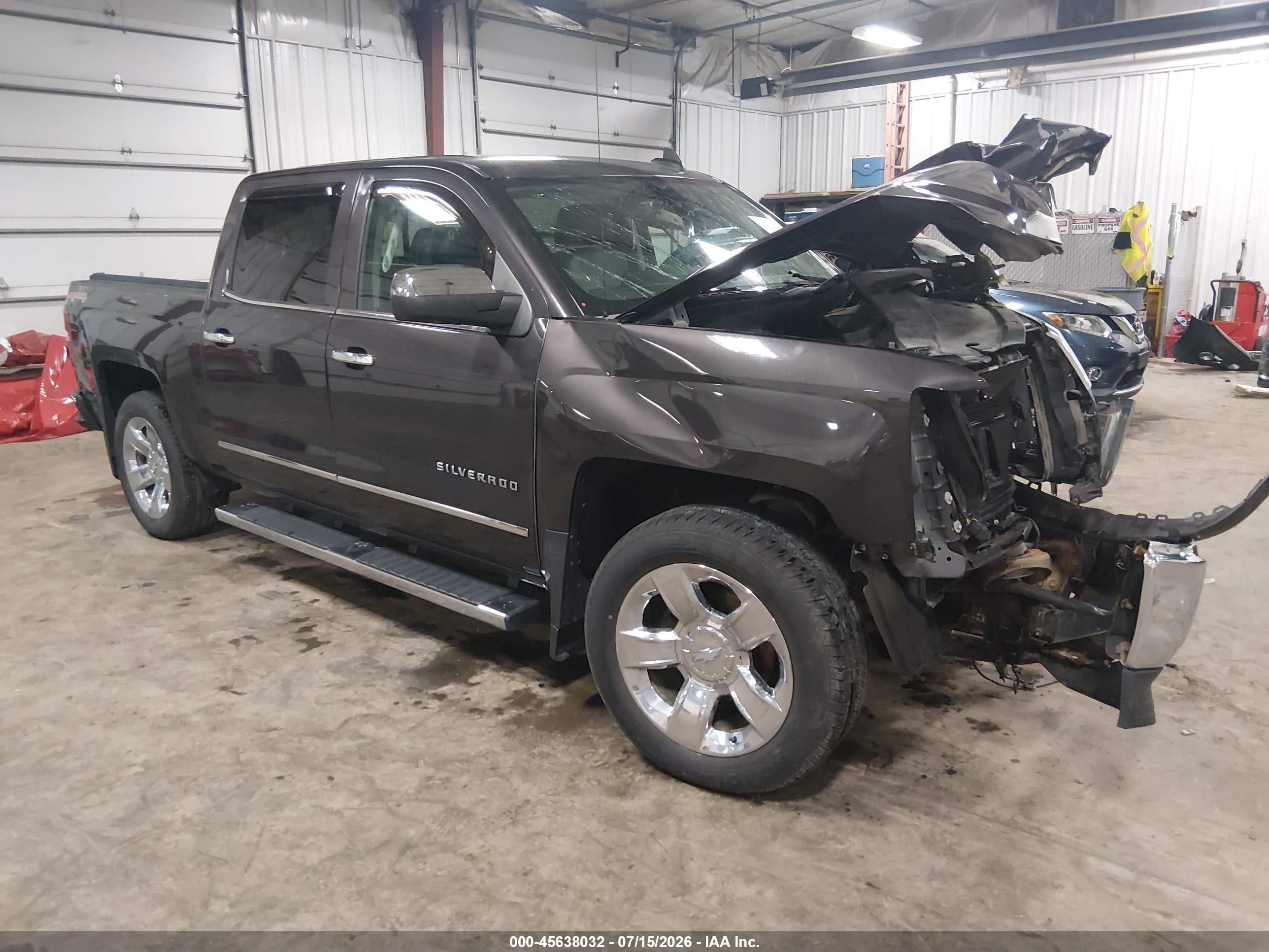 2015 Chevrolet Silverado 1500 Ltz Gray vin: 3GCUKSEC8FG497734