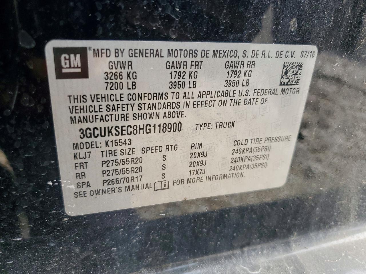 2017 Chevrolet Silverado Black vin: 3GCUKSEC8HG118900