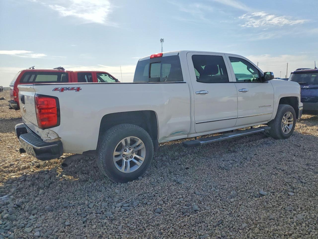 2014 Chevrolet Silverado K1500 Ltz White vin: 3GCUKSEC9EG264279