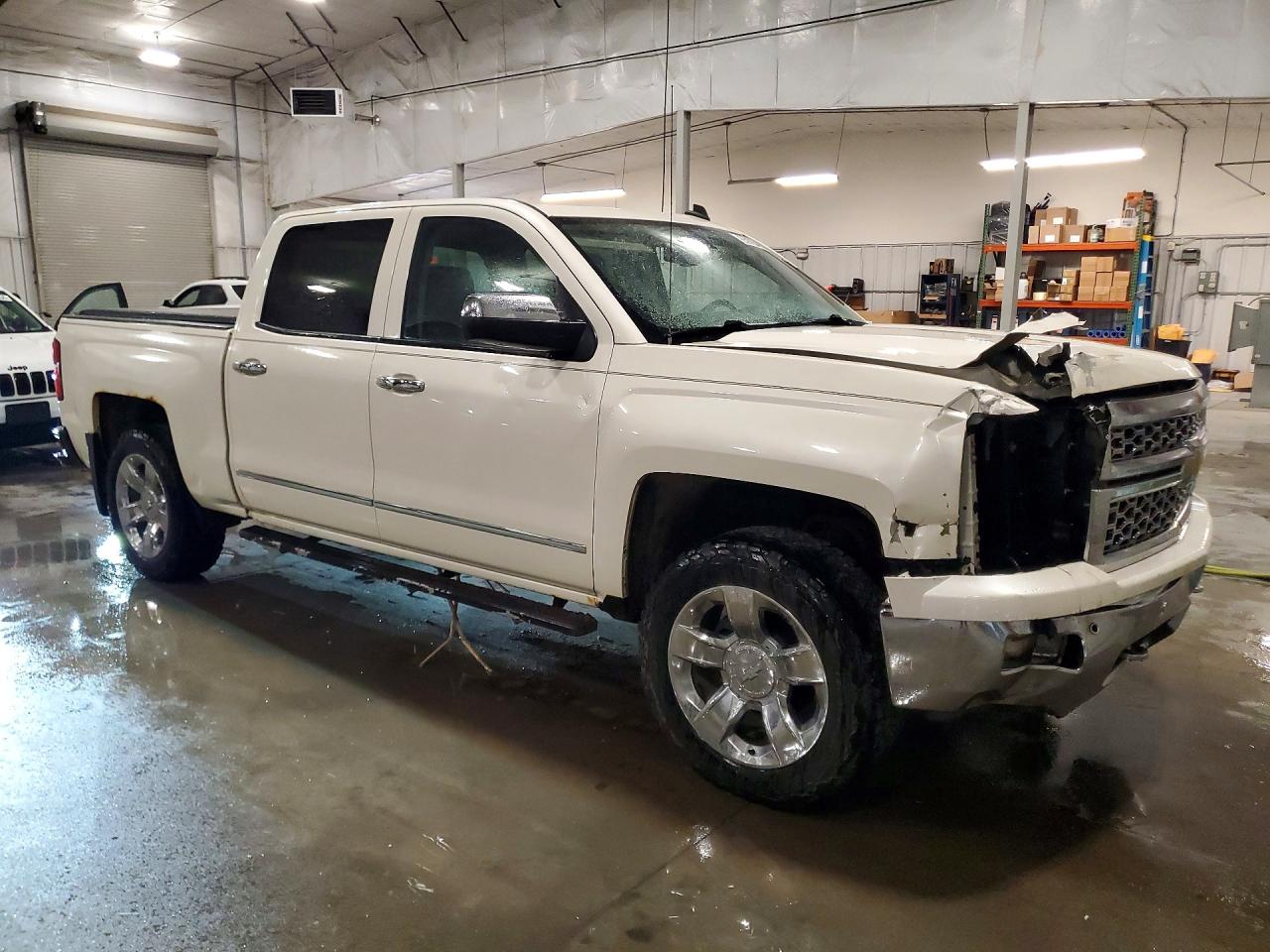2014 Chevrolet Silverado K1500 Ltz White vin: 3GCUKSEC9EG296830